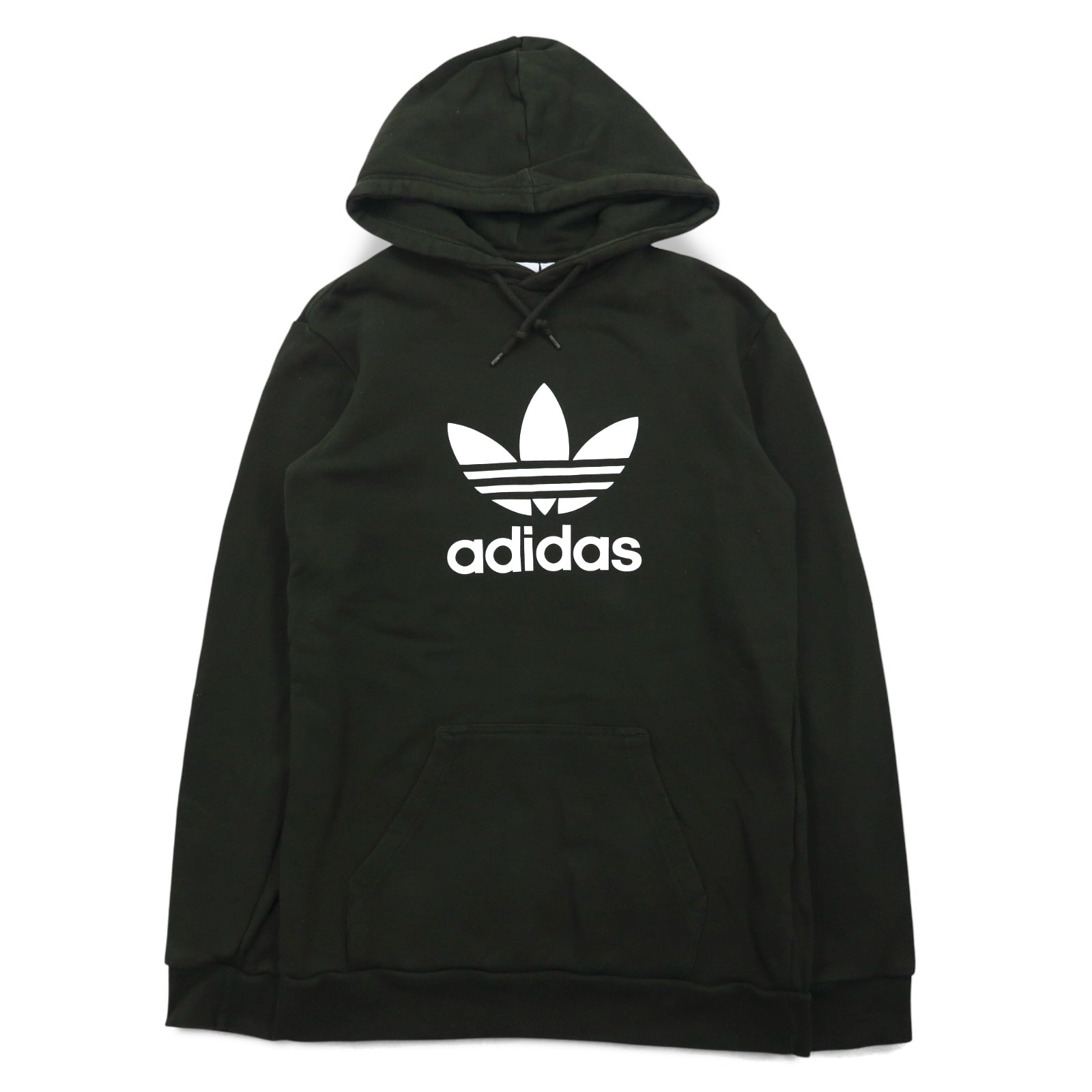 adidas originals felpa con cappuccio Trefoil pullover M kaki cotone DT7970