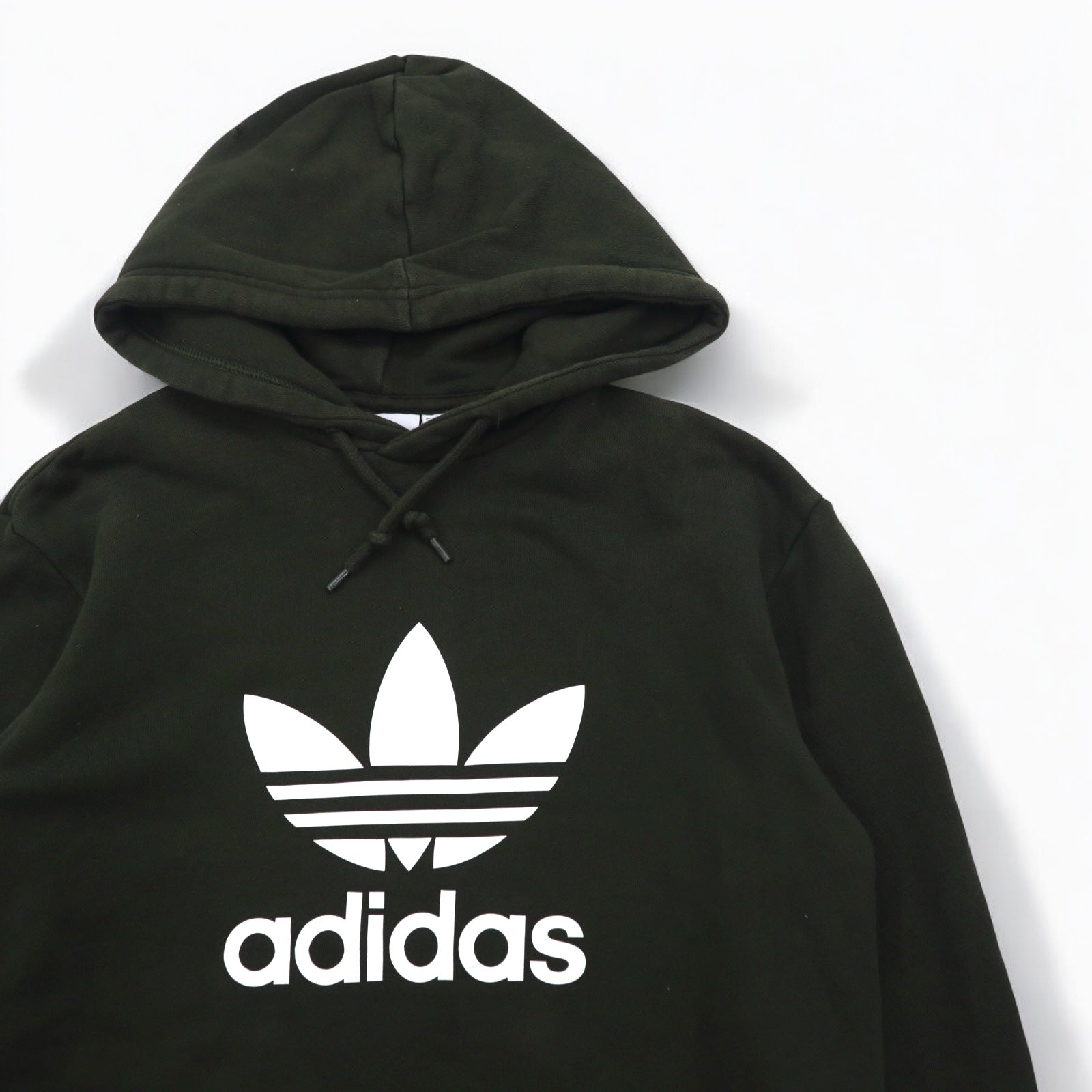 adidas originals felpa con cappuccio Trefoil pullover M kaki cotone DT7970