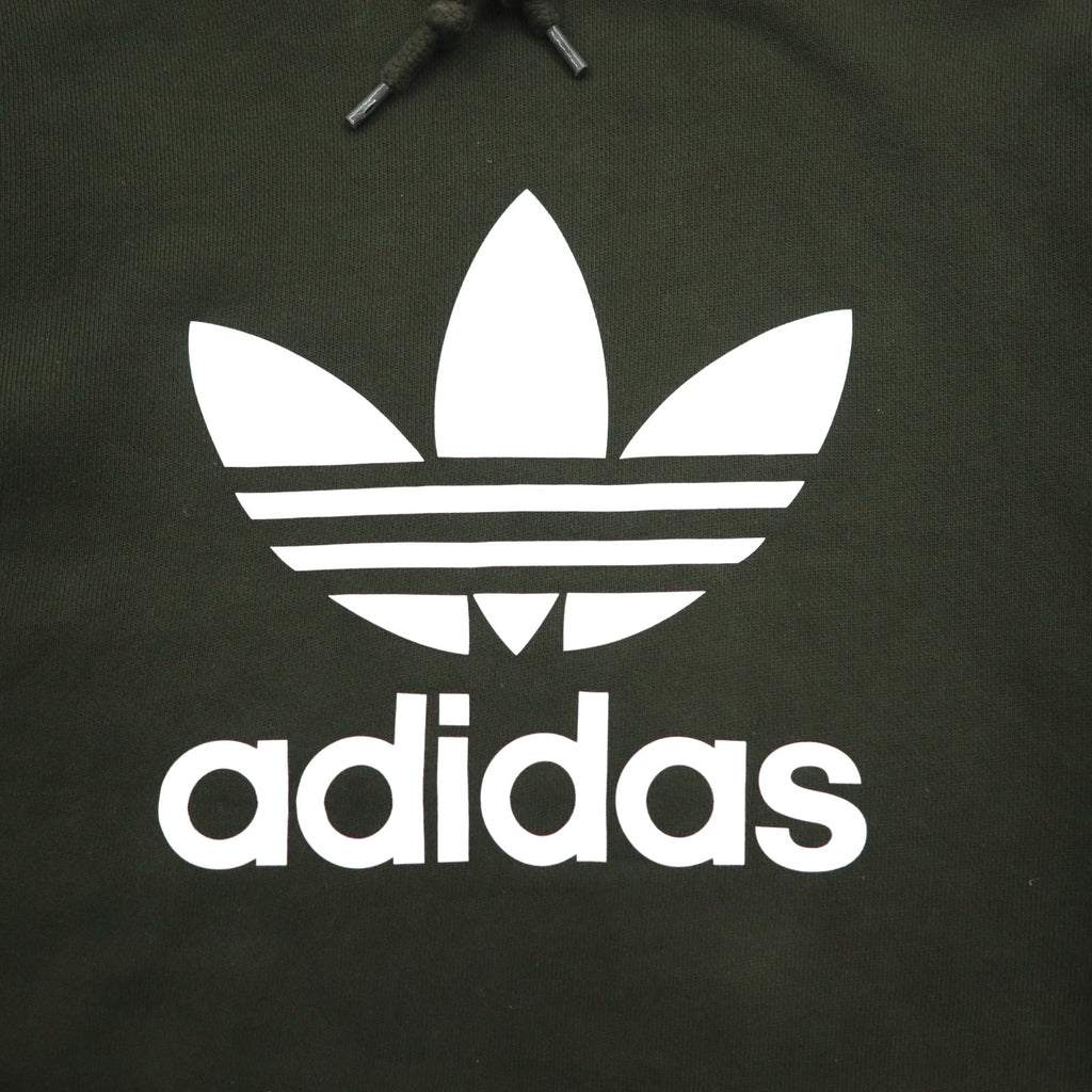 adidas originals トレフォイル フーディー プルオーバーパーカー M カーキ コットン DT7970