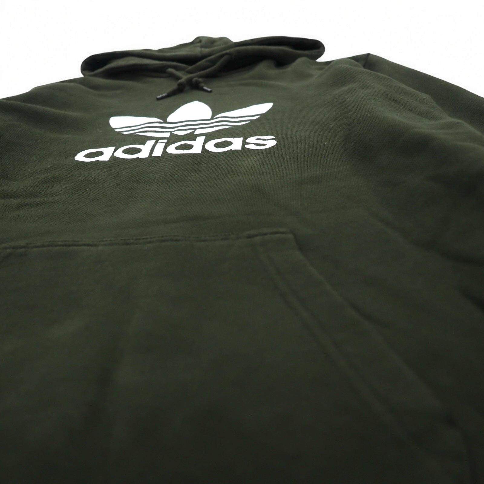 adidas originals felpa con cappuccio Trefoil pullover M kaki cotone DT7970
