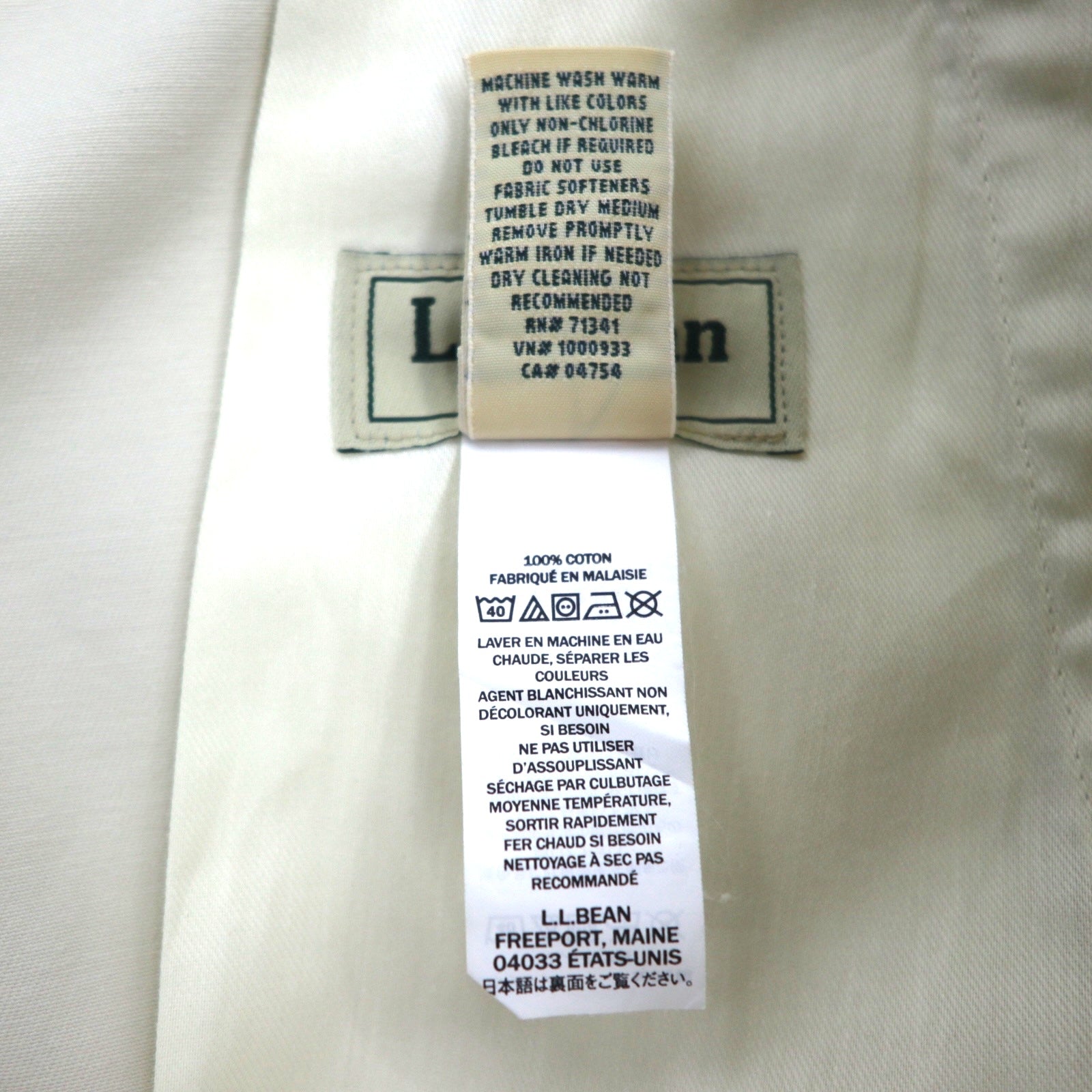 L.L.Bean Pantaloncini Chino Classici Double L Vestibilità L Cotone Beige 267793