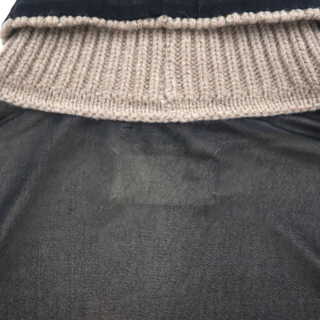 Maison Martin Margiela Dolcevita Top Trasparente Seconda Pelle M Nero Misto Viscosa Cashmere S51GC0286 593-2011 Made in Italy