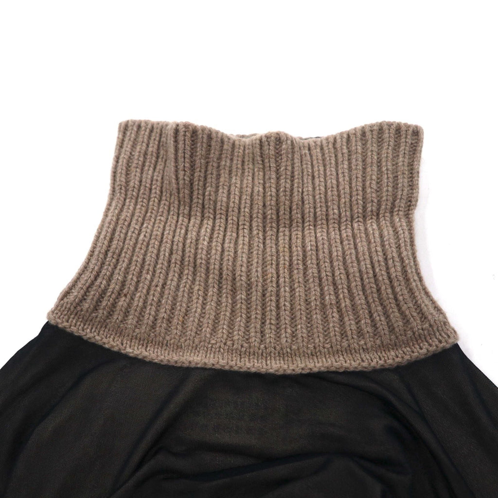 Maison Martin Margiela Dolcevita Top Trasparente Seconda Pelle M Nero Misto Viscosa Cashmere S51GC0286 593-2011 Made in Italy