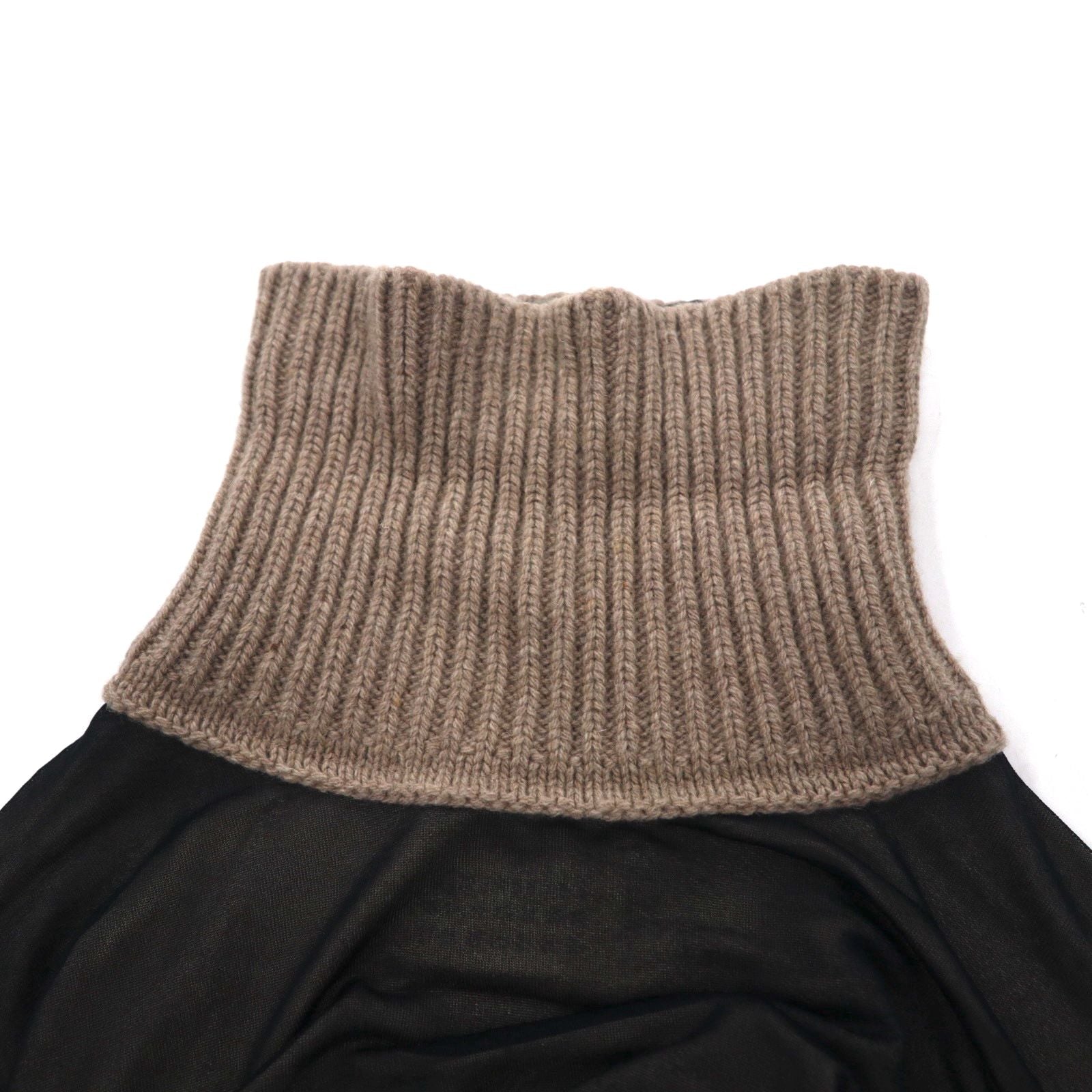 Maison Martin Margiela Dolcevita Top Trasparente Seconda Pelle M Nero Misto Viscosa Cashmere S51GC0286 593-2011 Made in Italy