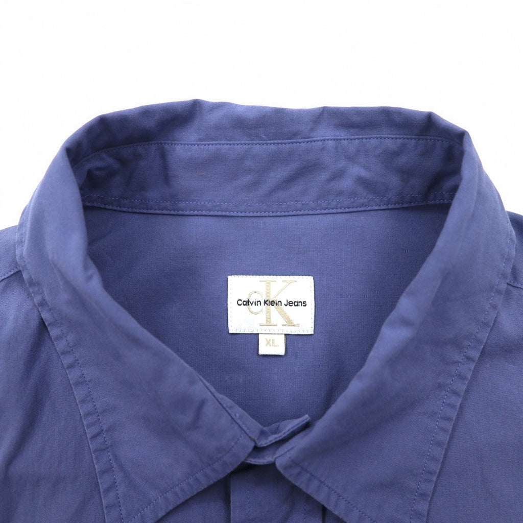 CK Calvin Klein Anni '90 Camicia elegante XL Blu Cotone Mai indossata