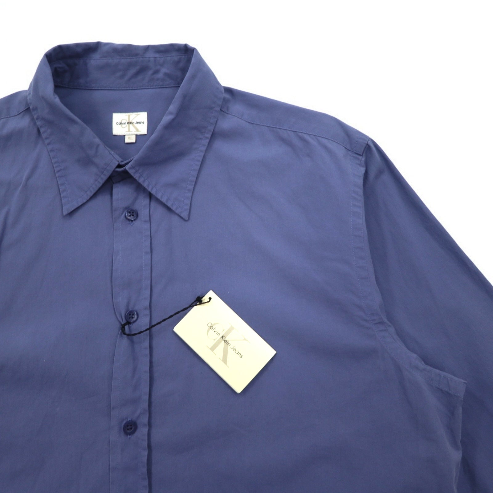 CK Calvin Klein Anni '90 Camicia elegante XL Blu Cotone Mai indossata