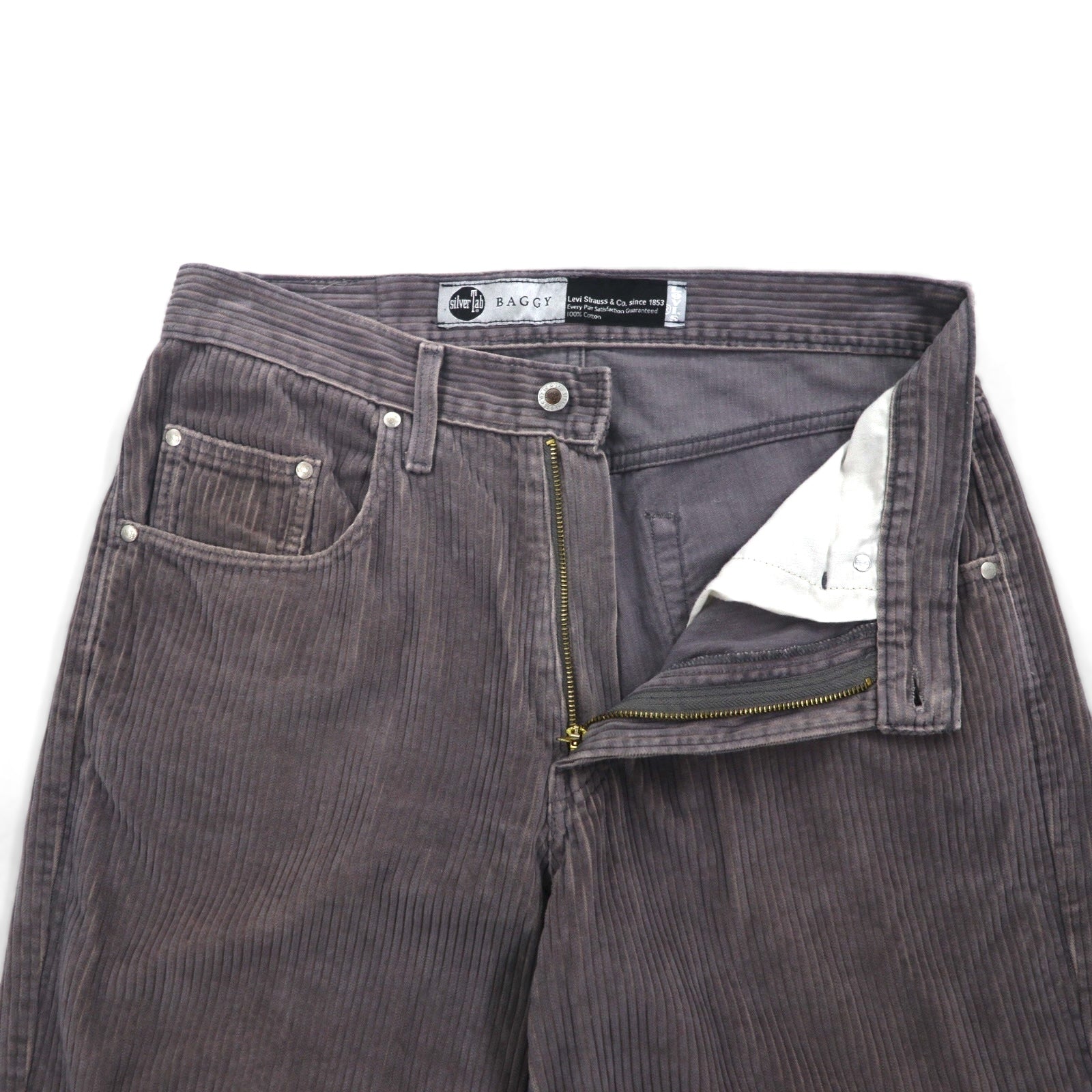 Levi's SILVER TAB 90年代 バギー チノパンツ ワイド コーデュロイパンツ M グレー BAGGY シルバータブ 39290-0007