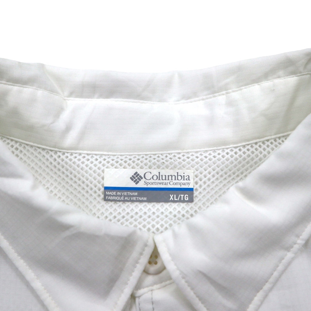 Columbia PFG オムニシェード OMMI-SHADE フィッシングシャツ XL ホワイト ポリエステル FM7024