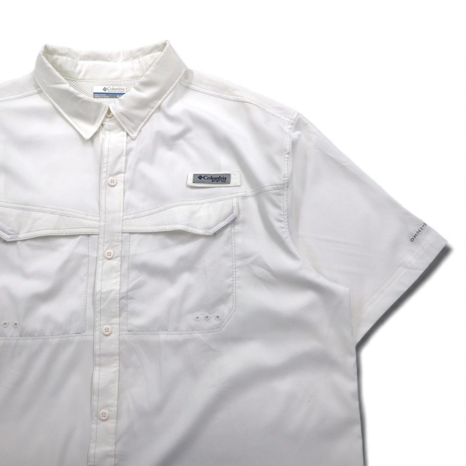 Camicia da pesca Columbia PFG Omni-Shade OMMI-SHADE XL bianca poliestere FM7024