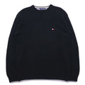 TOMMY HILFIGER 90年代 クルーネック コットンニット セーター XL ブラック