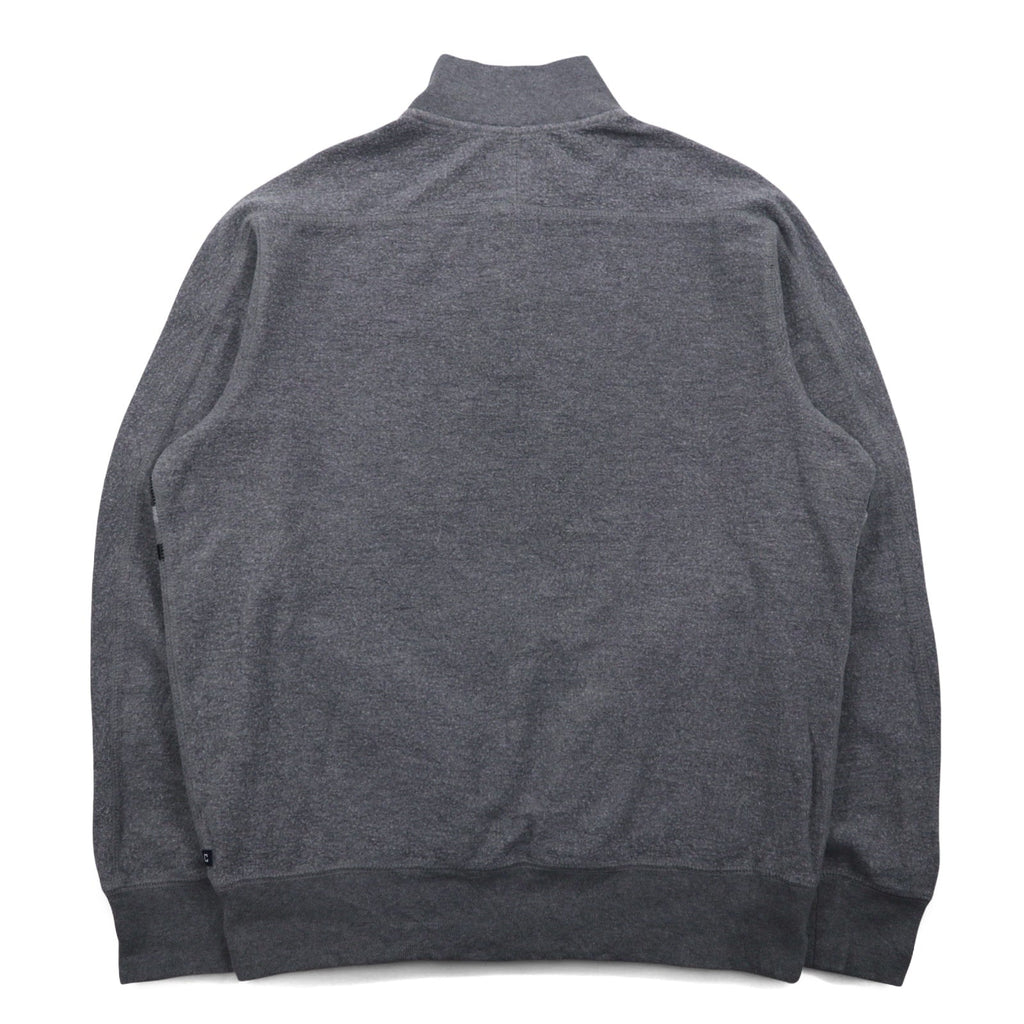 Felpa CHAPS mezza zip M grigio cotone tasche laterali