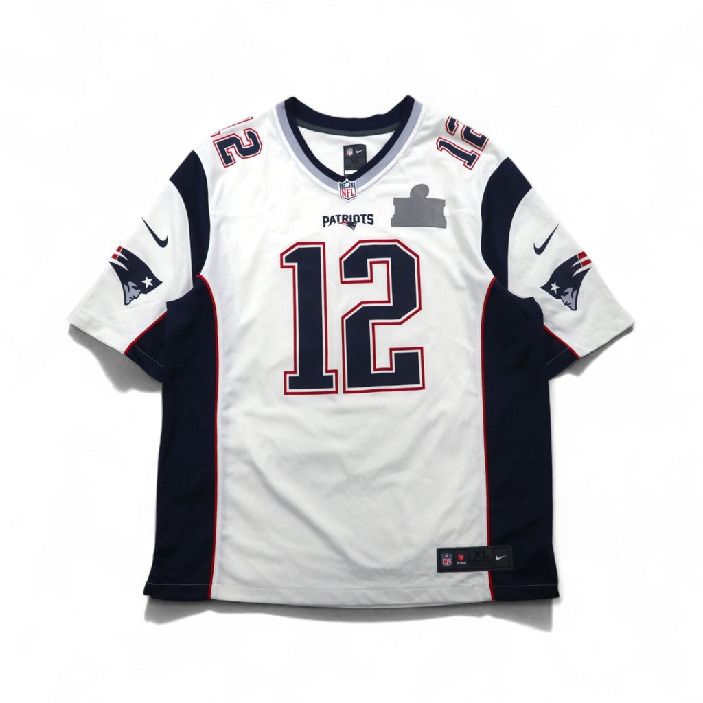 NIKE ゲームシャツ XL ホワイト ポリエステル NFL PATRIOTS ナンバリング