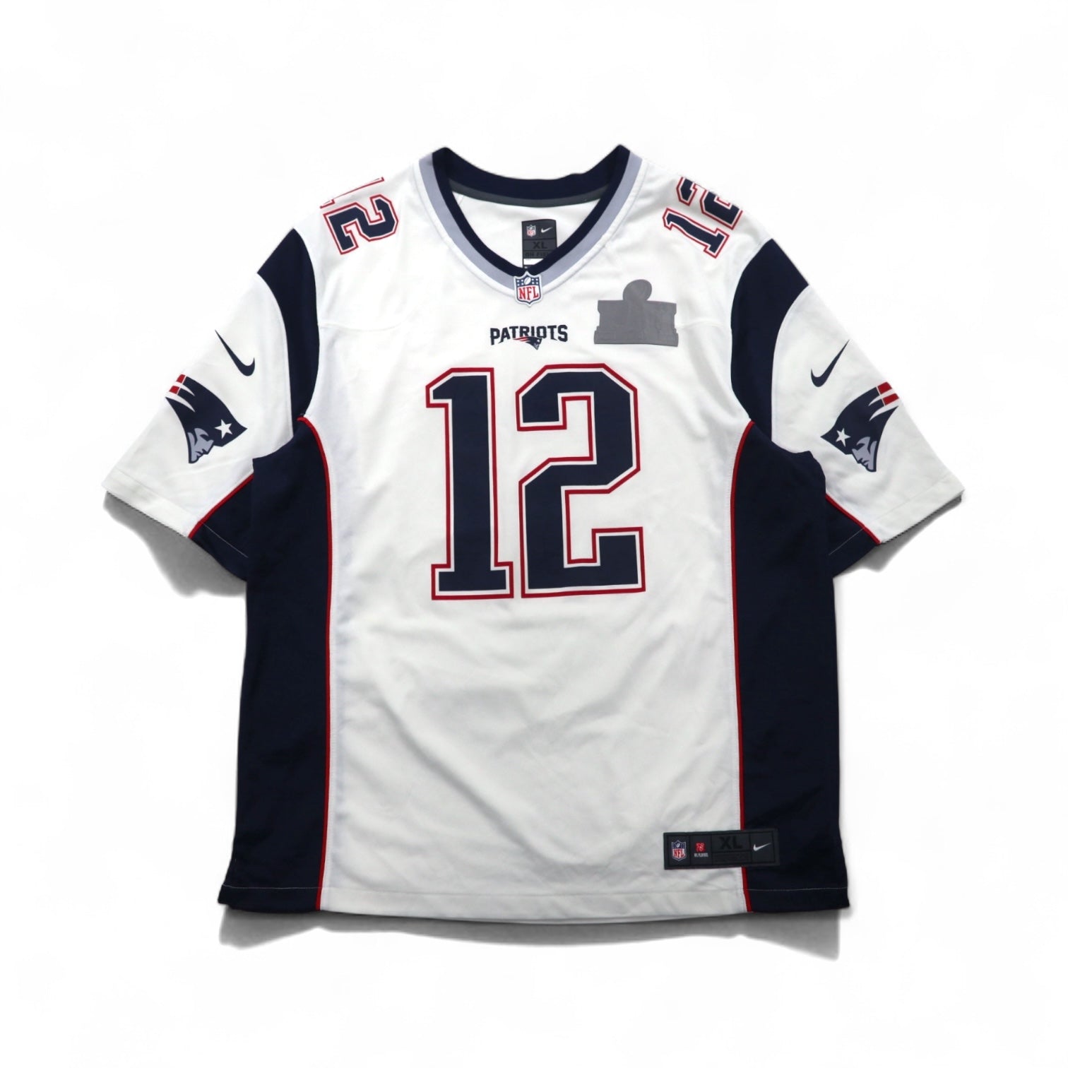 NIKE Maglia da gioco XL Bianca Poliestere NFL PATRIOTS Numerata