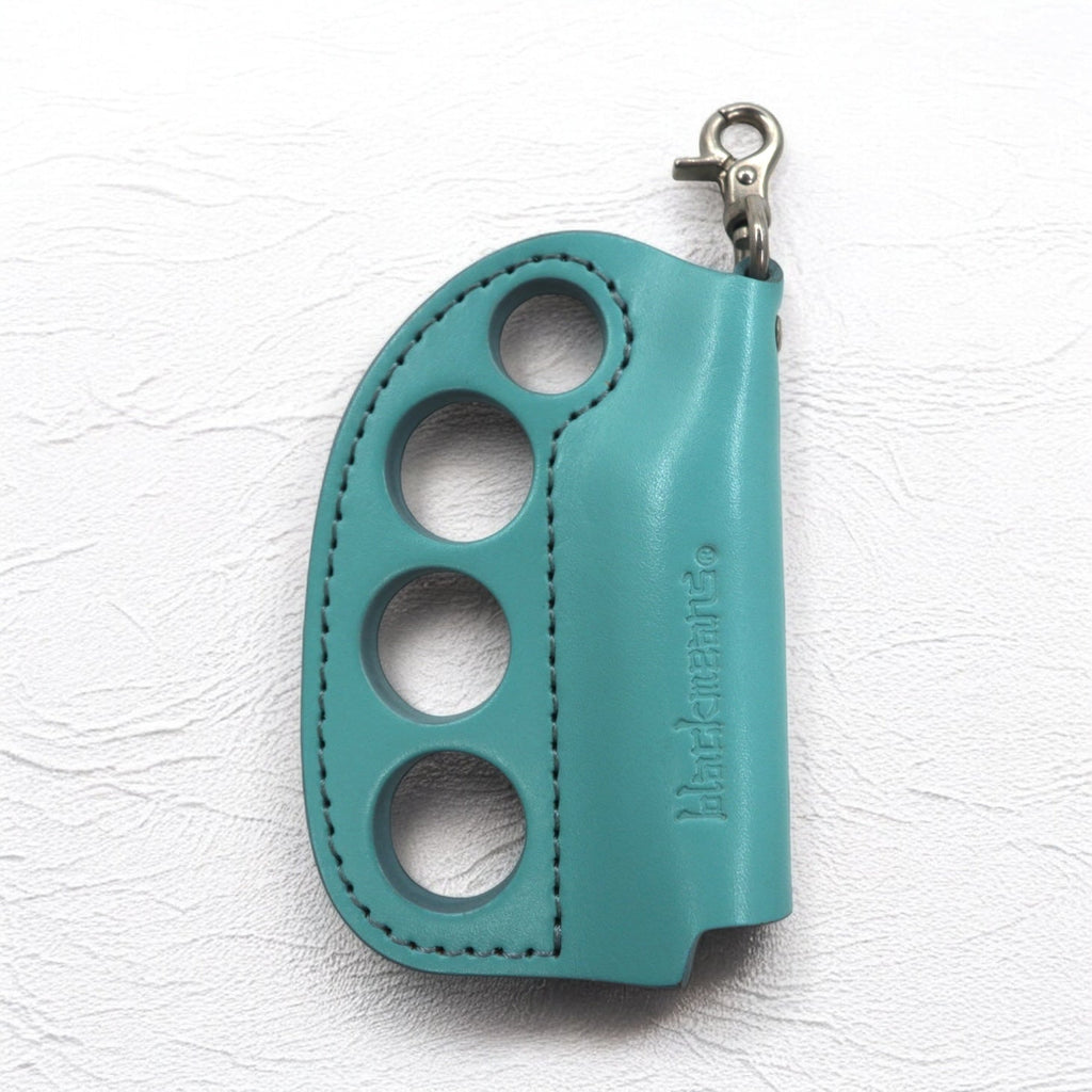 blackmeans accendino "knuckle duster" turchese blu pelle moschettone
