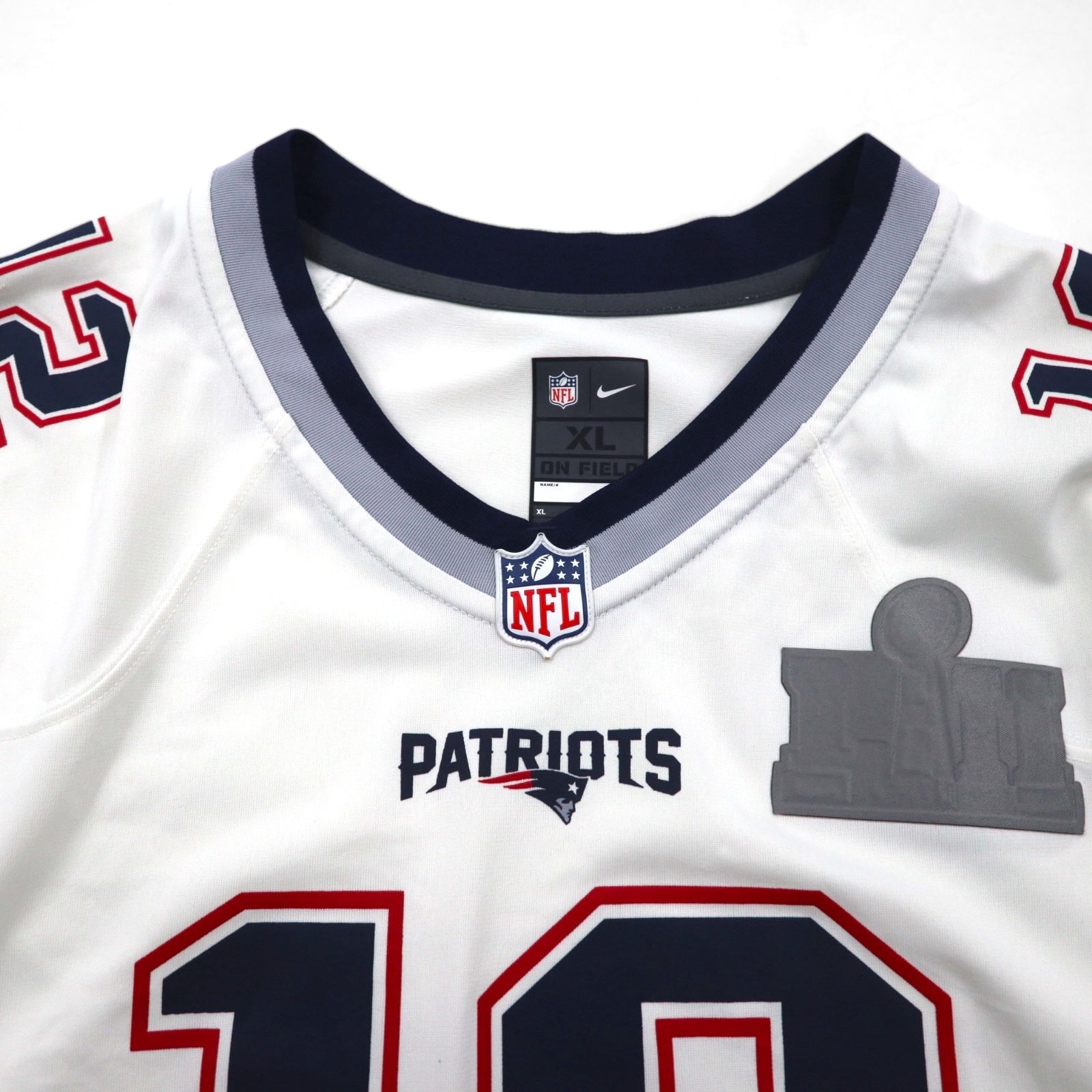 NIKE Maglia da gioco XL Bianca Poliestere NFL PATRIOTS Numerata