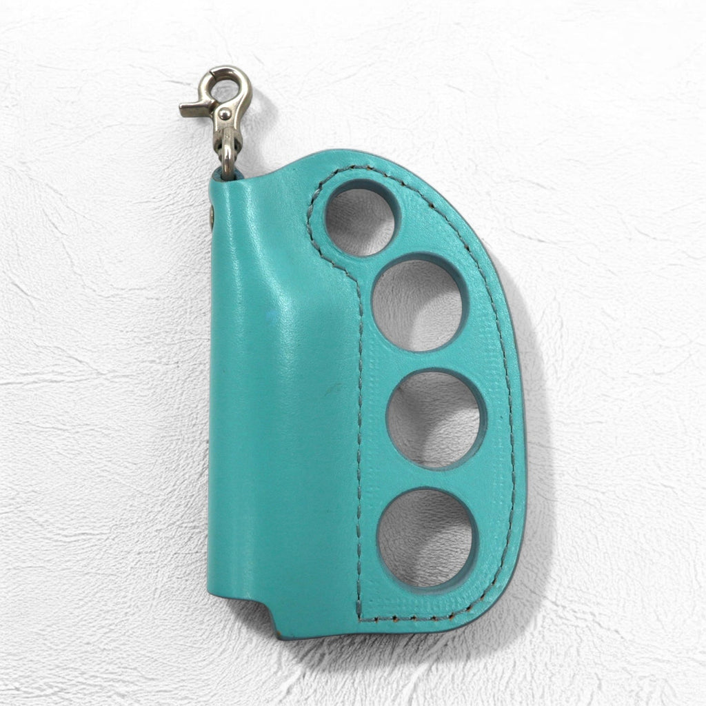 blackmeans accendino "knuckle duster" turchese blu pelle moschettone