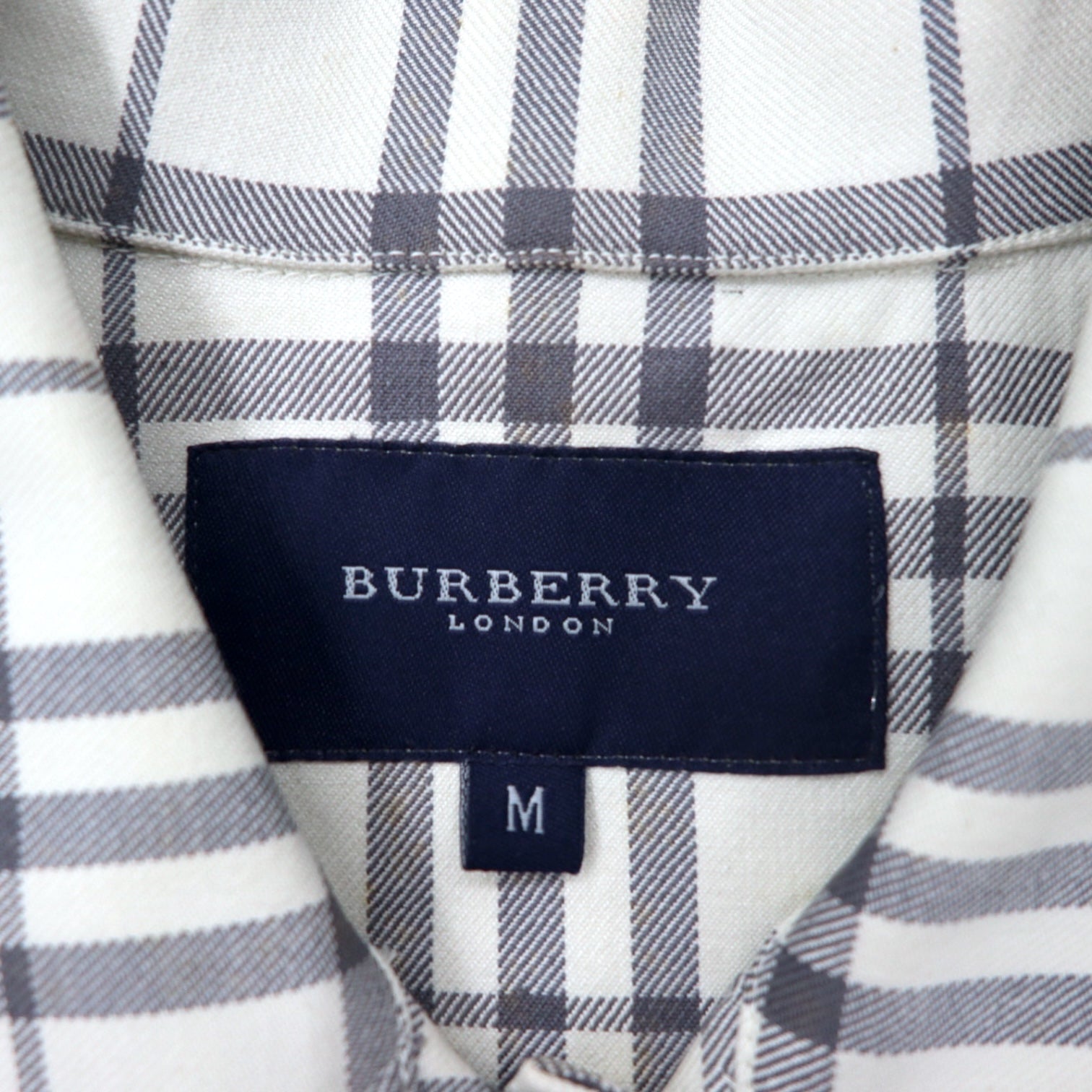 BURBERRY Giacca trucker Nova Check M bianca cotone elasticizzato