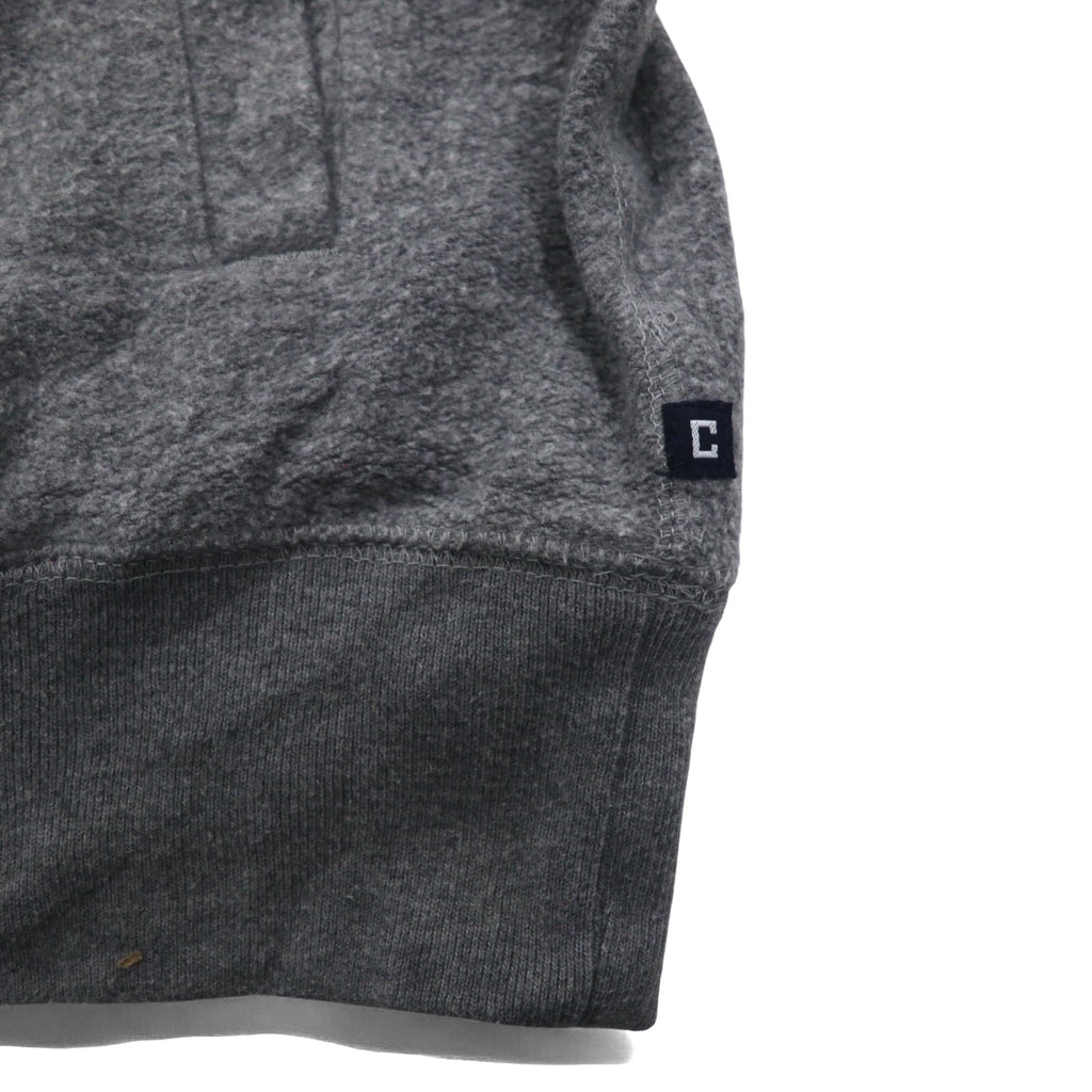 Felpa CHAPS mezza zip M grigio cotone tasche laterali