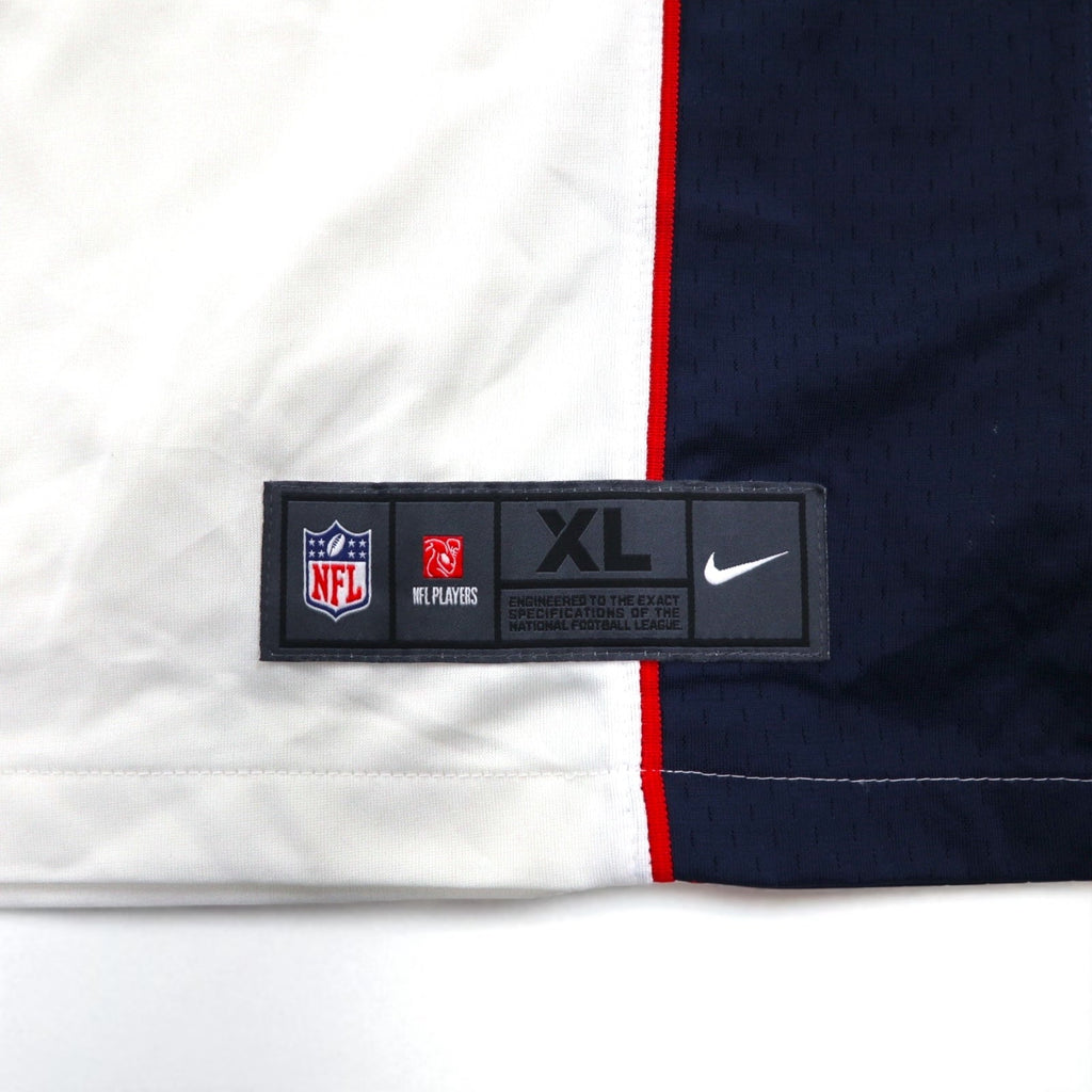 NIKE ゲームシャツ XL ホワイト ポリエステル NFL PATRIOTS ナンバリング