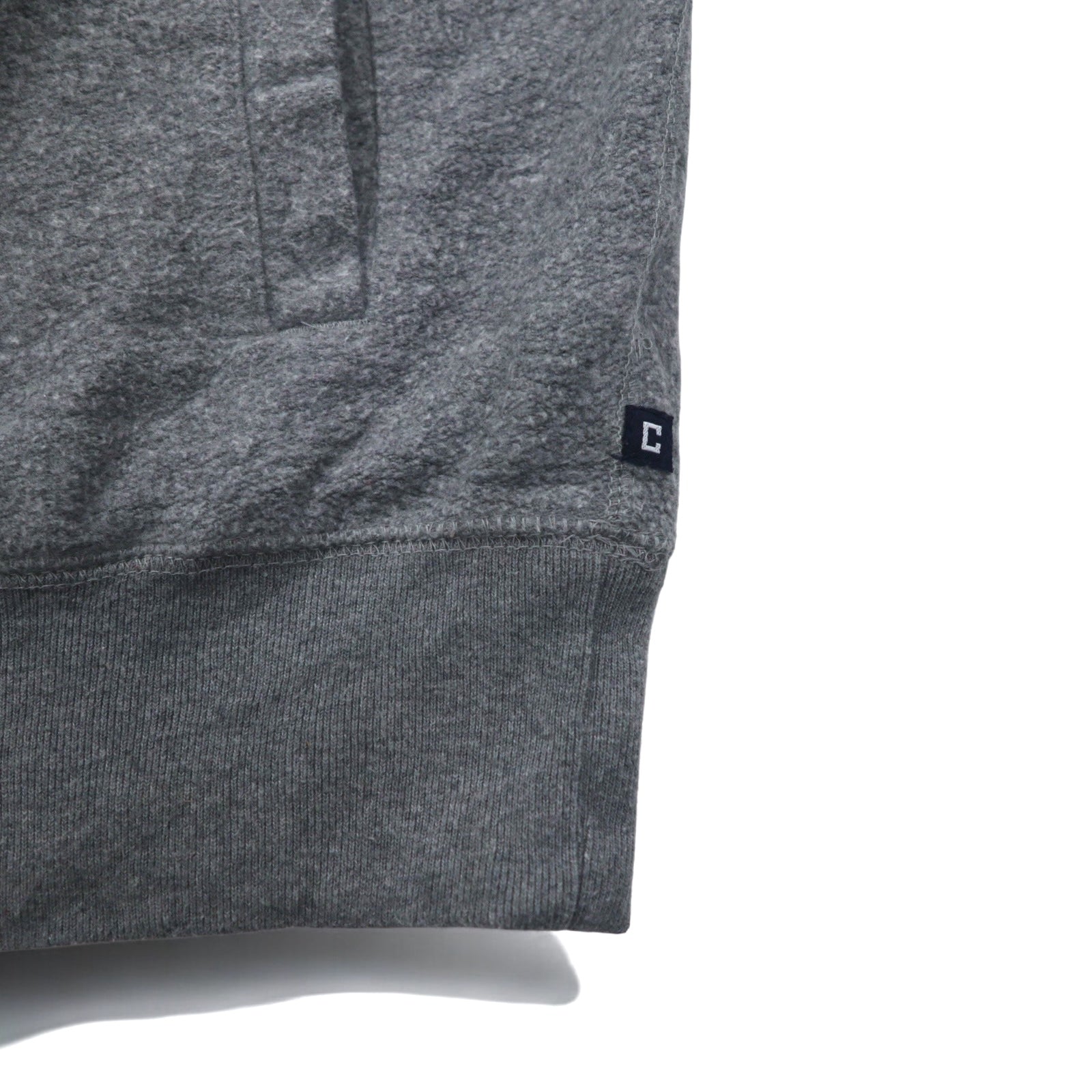Felpa CHAPS mezza zip M grigio cotone tasche laterali