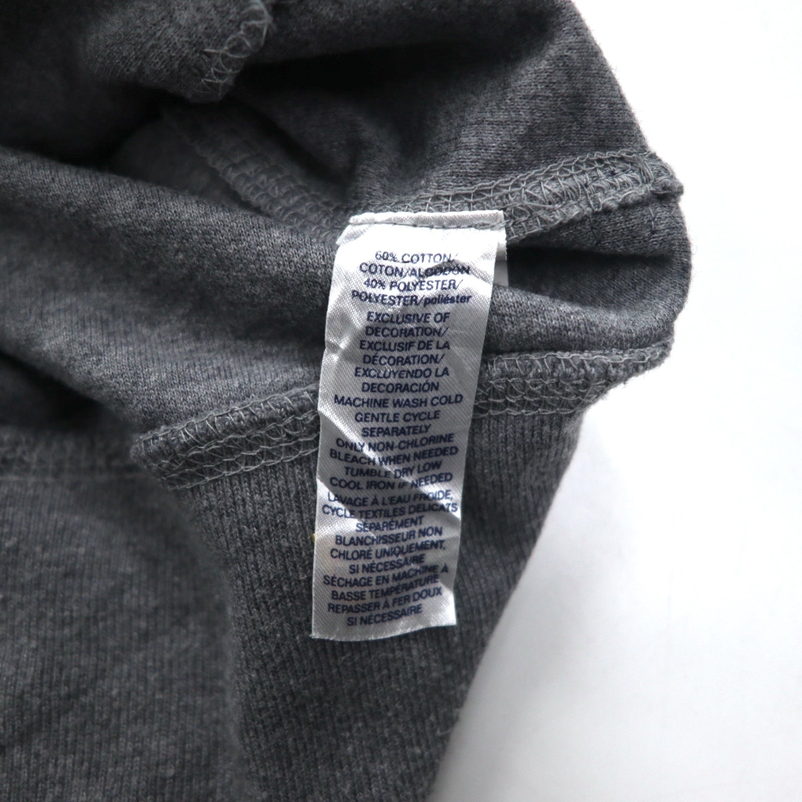 Felpa CHAPS mezza zip M grigio cotone tasche laterali