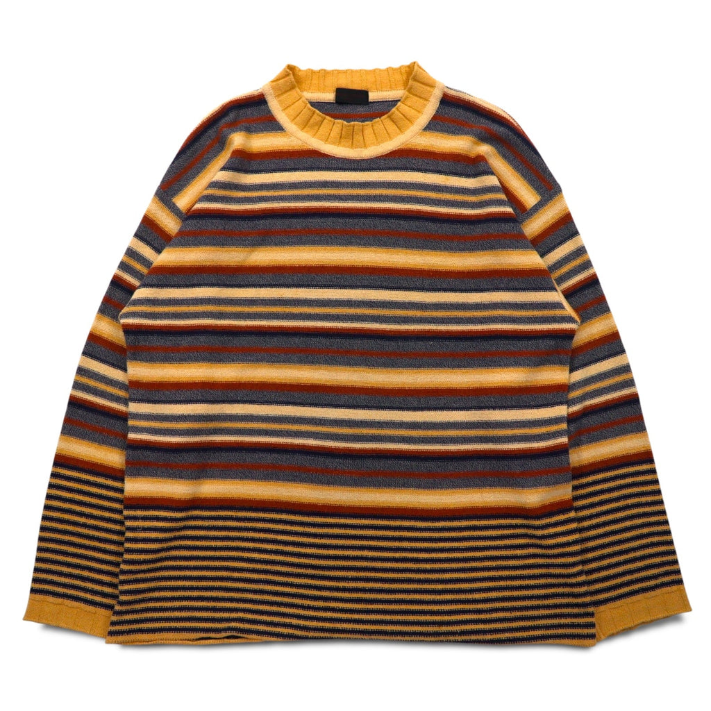 CRISTIAN AUJARD HOMME Maglione a collo alto in maglia XL multicolore a righe