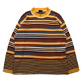 CRISTIAN AUJARD HOMME Maglione a collo alto in maglia XL multicolore a righe