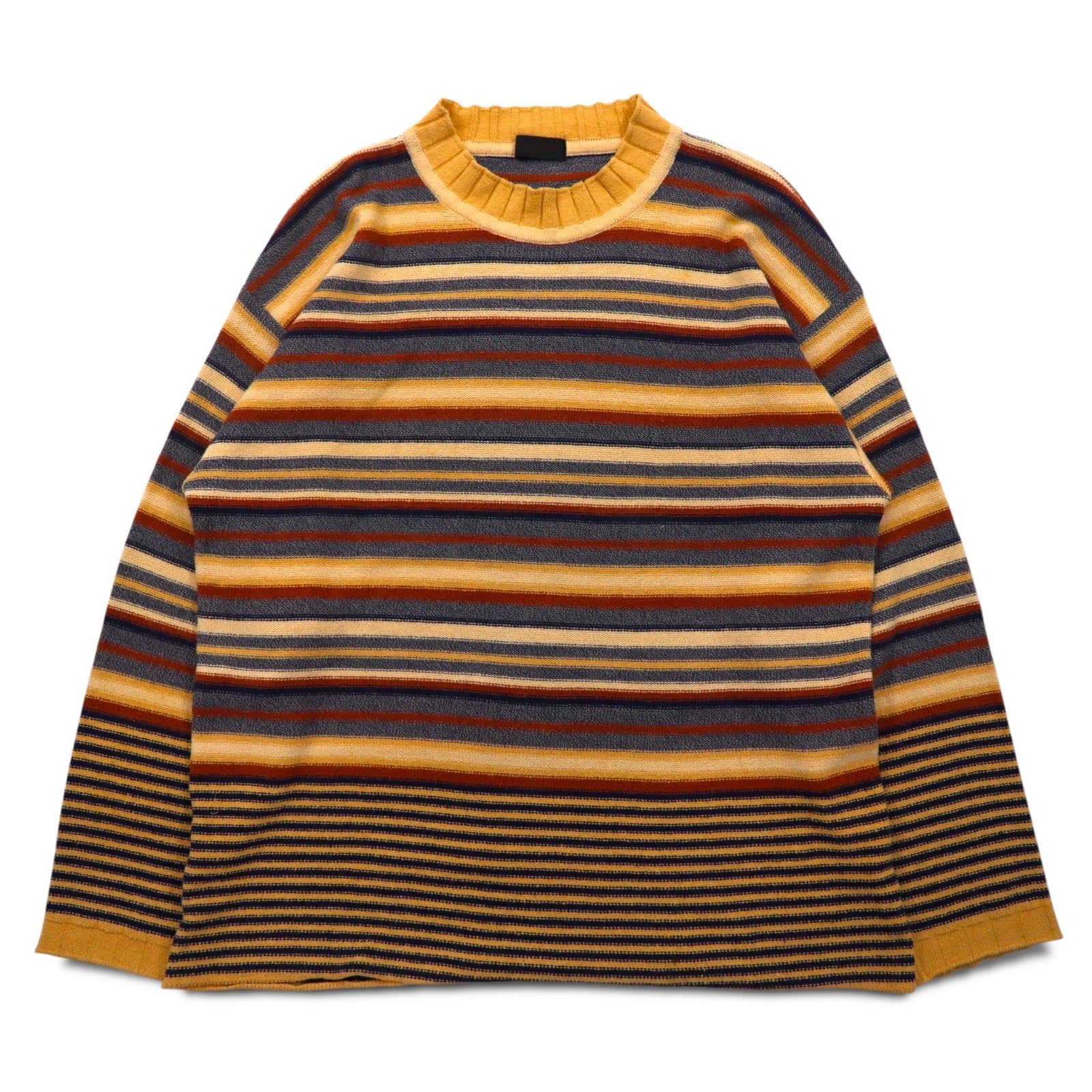 CRISTIAN AUJARD HOMME Maglione a collo alto in maglia XL multicolore a righe