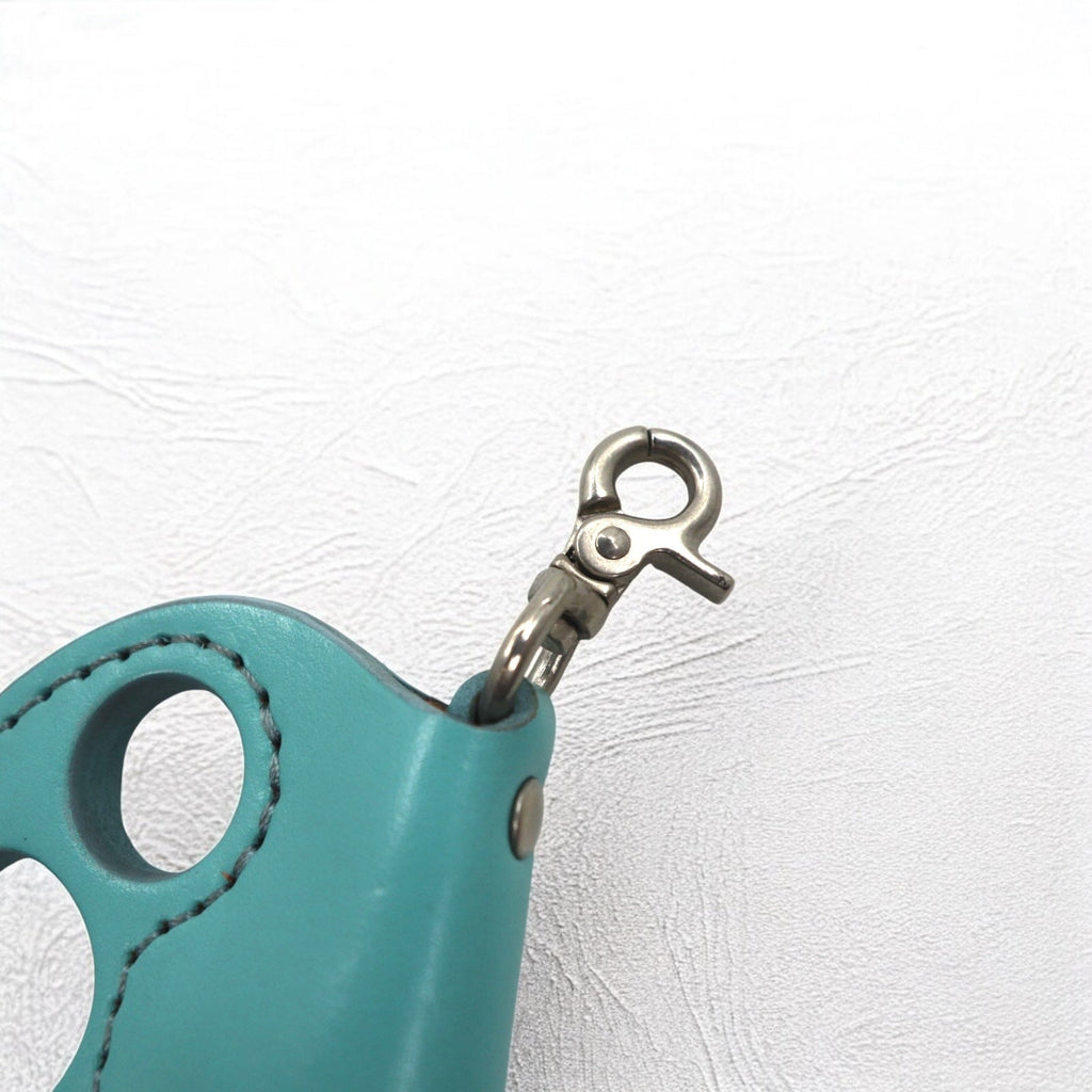 blackmeans accendino "knuckle duster" turchese blu pelle moschettone