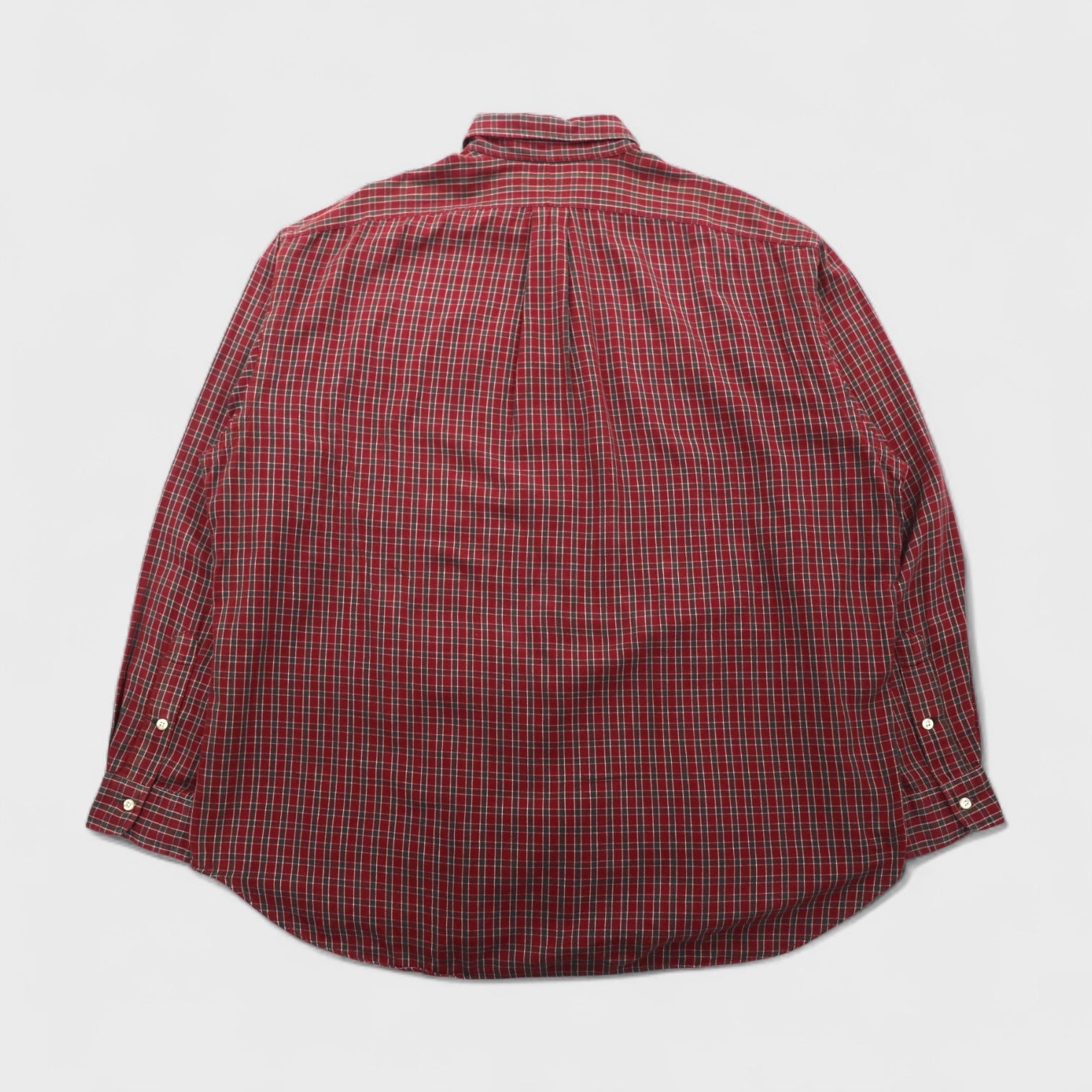 Ralph Lauren 90年代 ボタンダウン フランネルシャツ 2XL レッド チェック BLAIRE スモールポニー刺繡