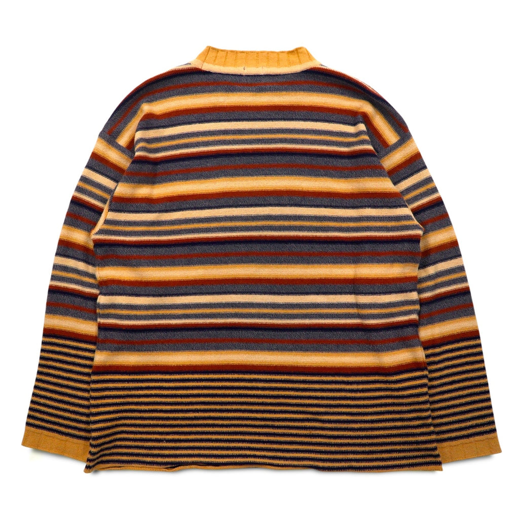 CRISTIAN AUJARD HOMME Maglione a collo alto in maglia XL multicolore a righe