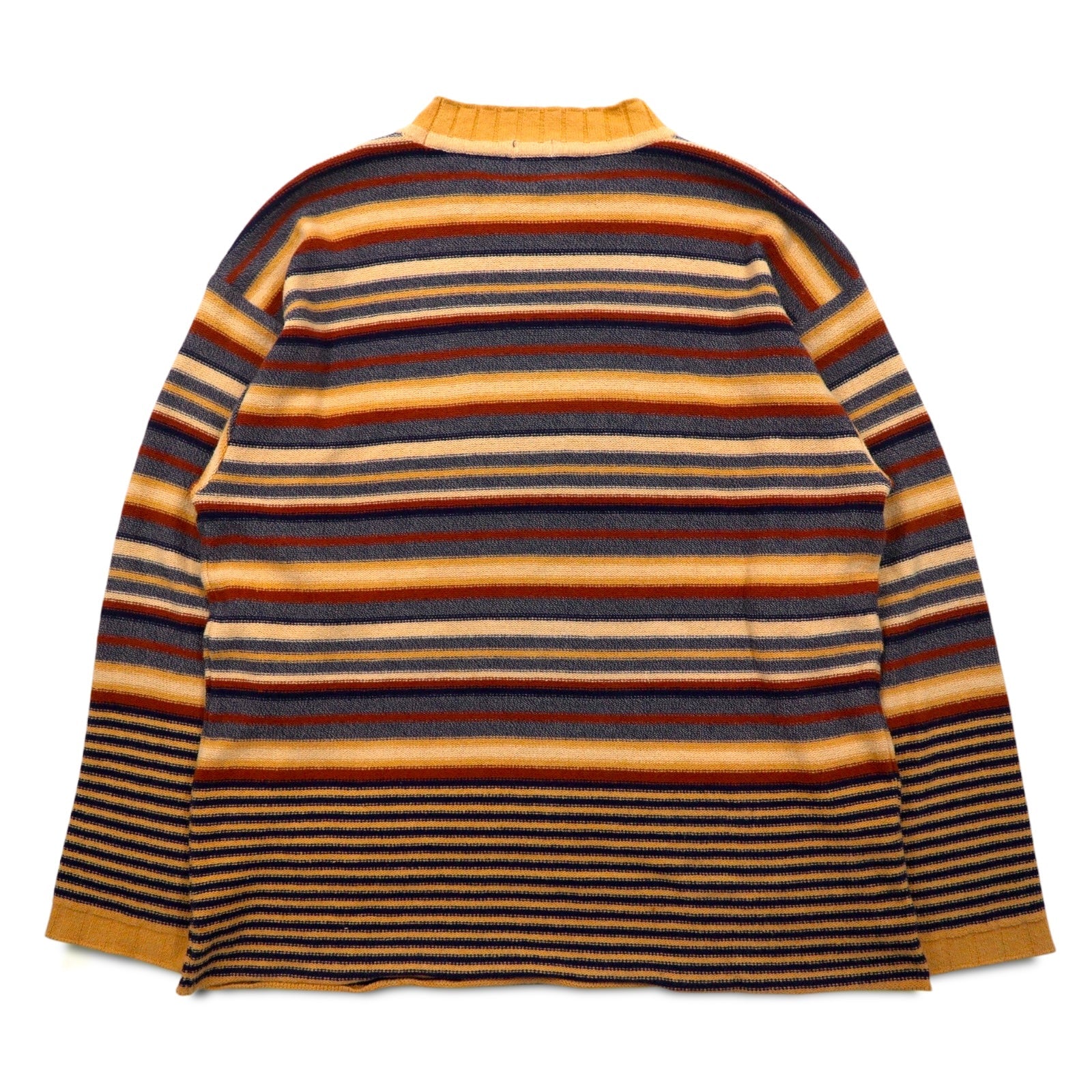 CRISTIAN AUJARD HOMME Maglione a collo alto in maglia XL multicolore a righe