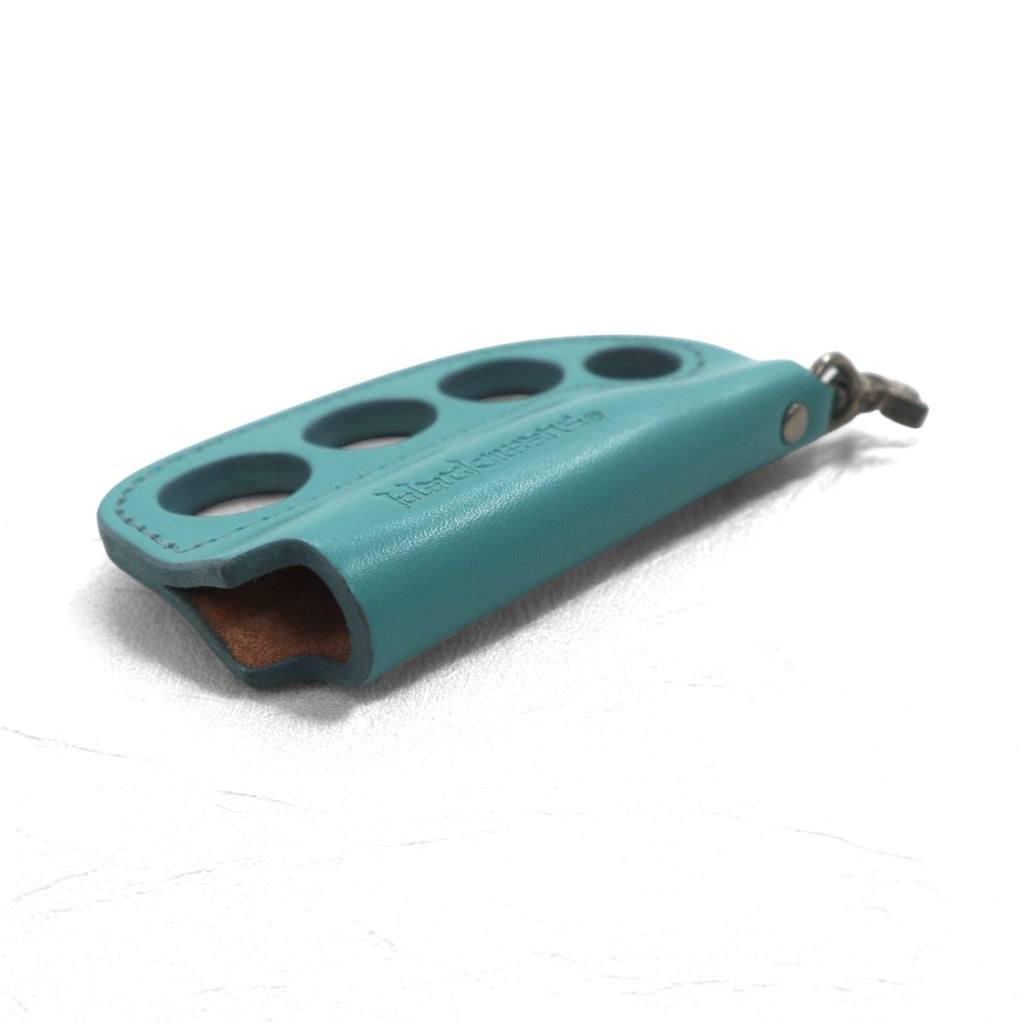 blackmeans accendino "knuckle duster" turchese blu pelle moschettone