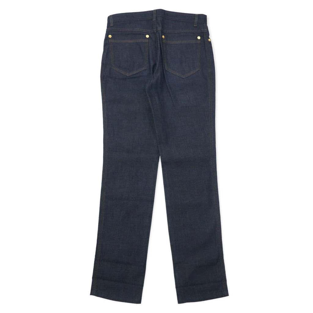 GUCCI Jeans in denim elasticizzato taglia 40 blu scuro con cerniera, made in Italy