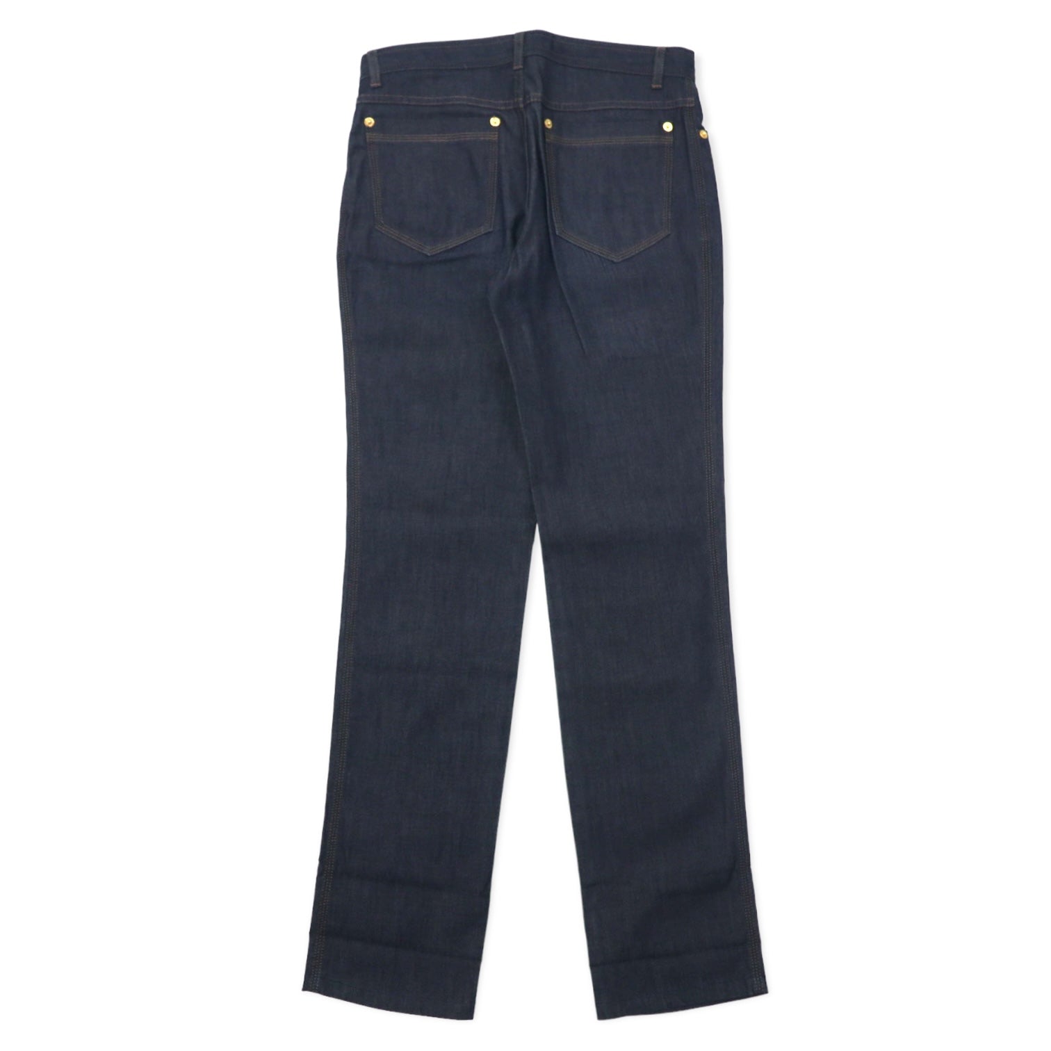 GUCCI Jeans in denim elasticizzato taglia 40 blu scuro con cerniera, made in Italy