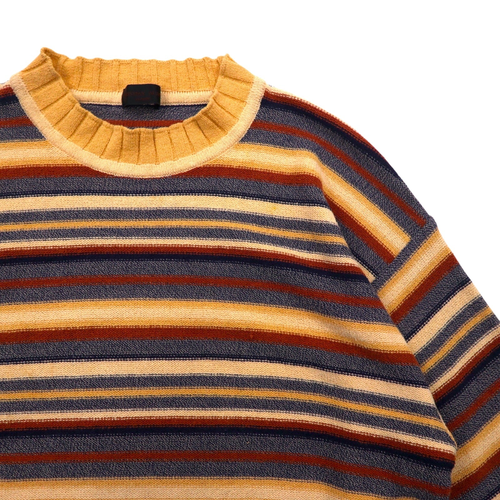 CRISTIAN AUJARD HOMME Maglione a collo alto in maglia XL multicolore a righe
