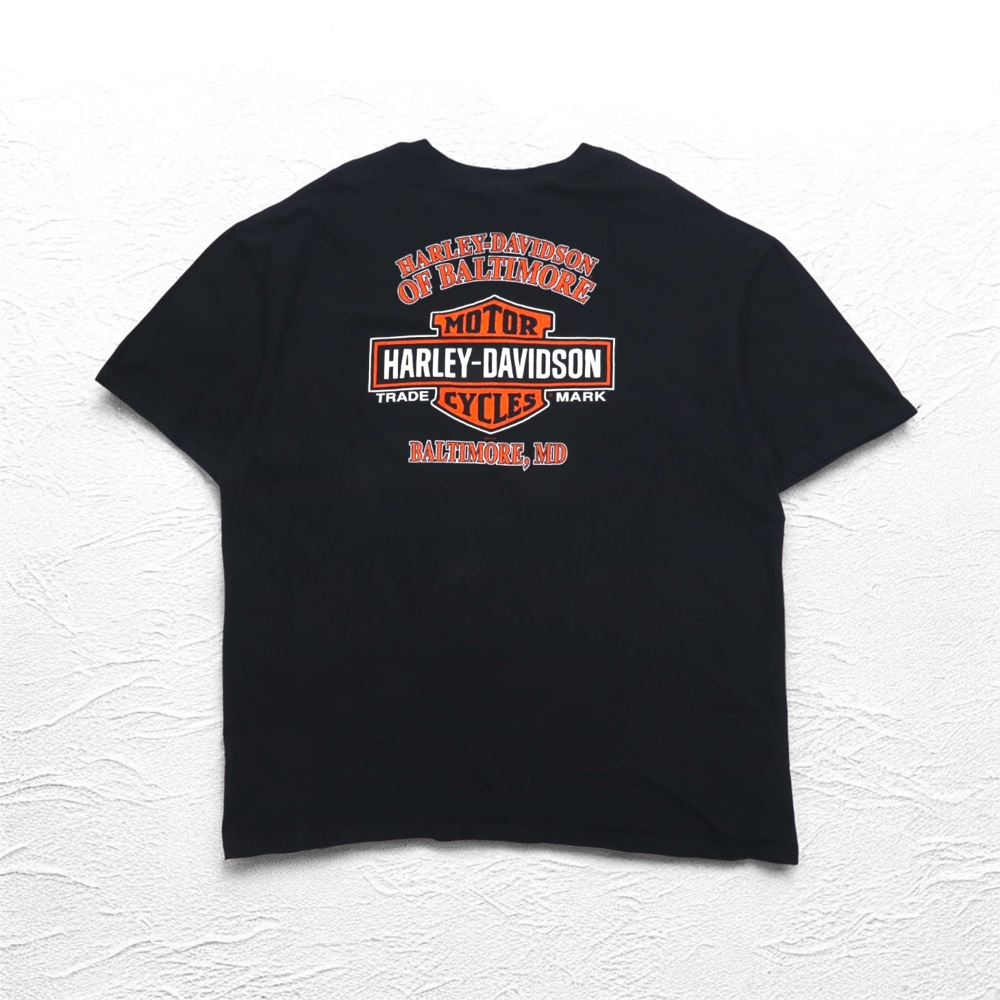 T-shirt HARLEY DAVIDSON stampa fronte/retro 2XL nera cotone teschio clown BALTIMORE taglia grande
