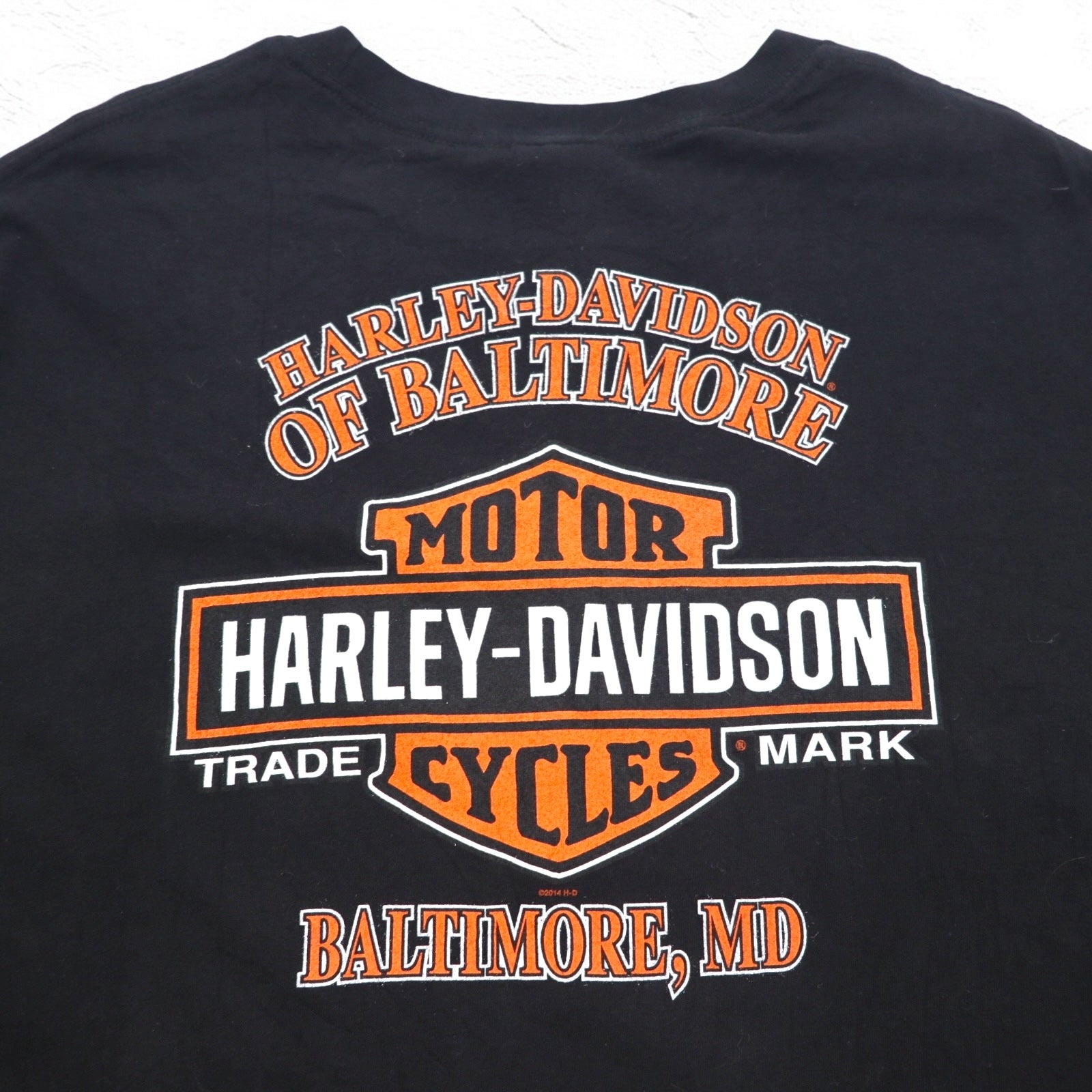 T-shirt HARLEY DAVIDSON stampa fronte/retro 2XL nera cotone teschio clown BALTIMORE taglia grande