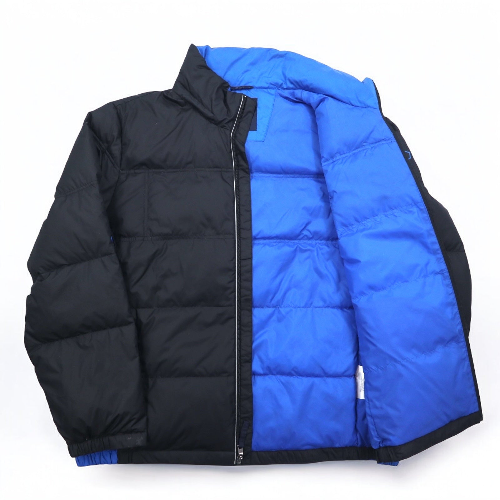 NAUTICA piumino XXL nero blu poliestere cappuccio staccabile