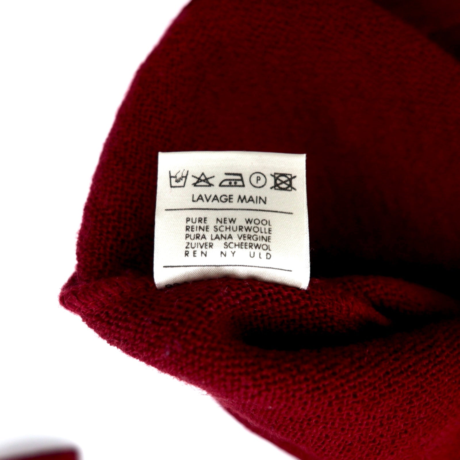 CHEMISE LACOSTE Made in France anni '80 French Lacoste maglione in maglia scollo a V taglia L rosso lana acrilico con logo