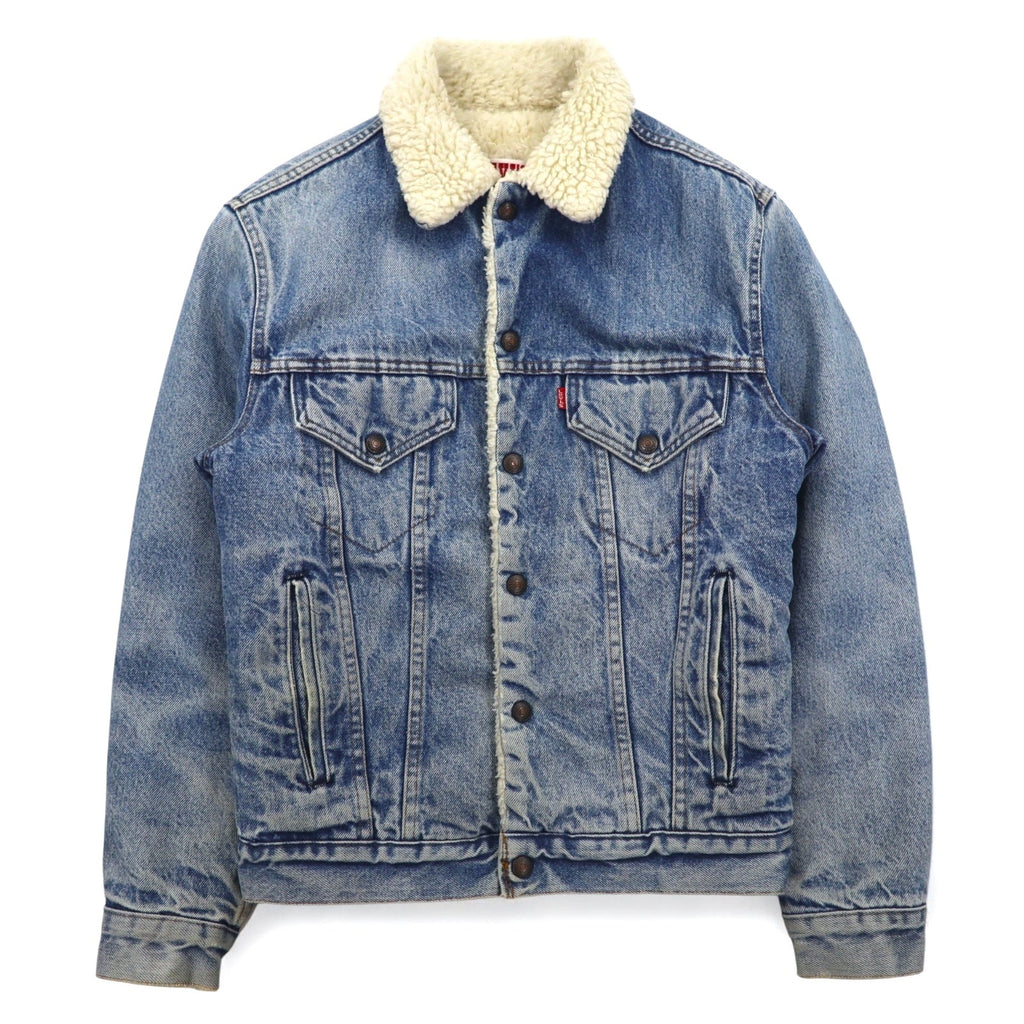 LEVI'S SAN FRANCISCO anni '80 USA Sherpa Trucker Giacca di Jeans con Fodera in Pile G Jean XS Blu Cotone 70608 0216