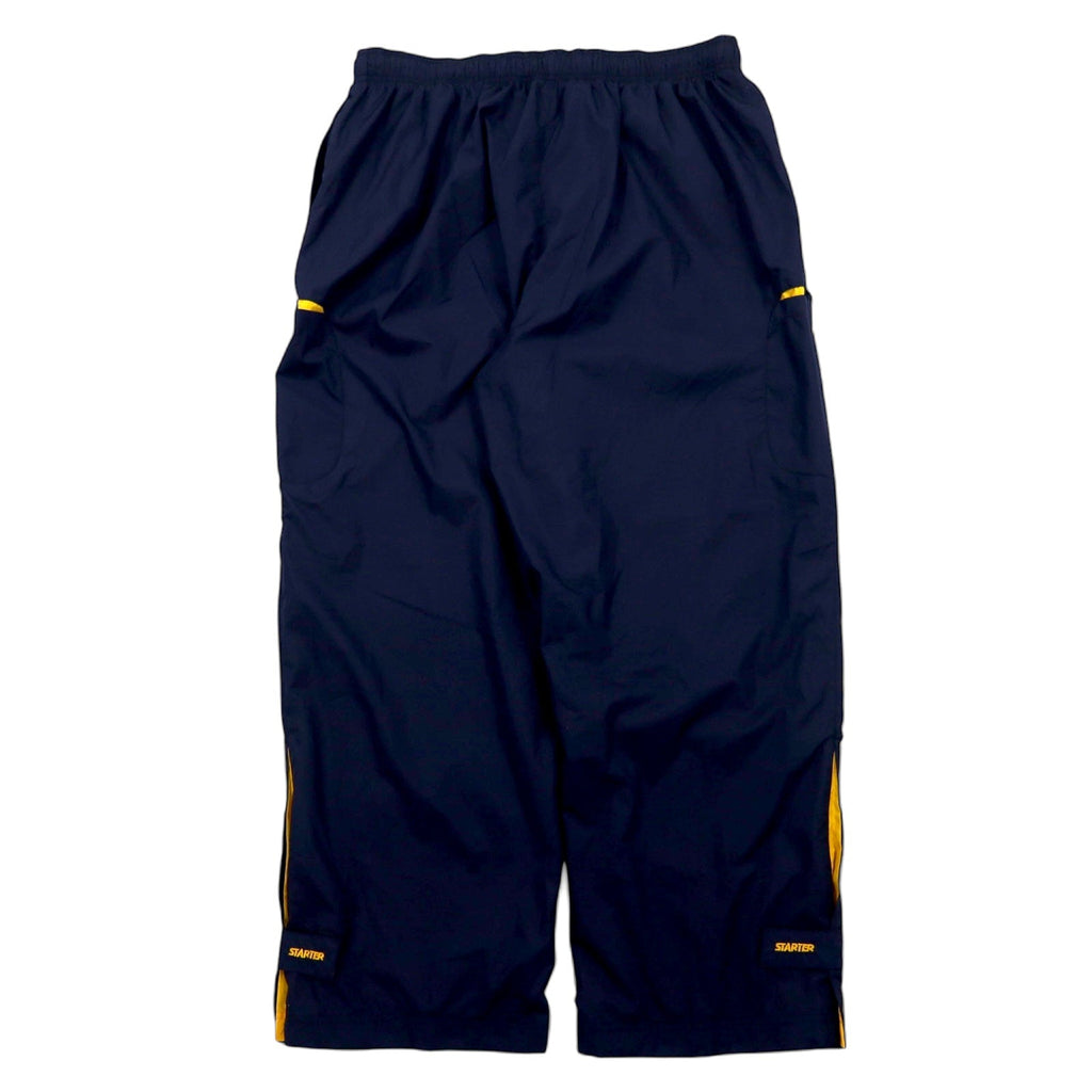 STARTER Anni '90 Pantaloni da Tuta in Jersey Pantaloni a Vento XL Blu Scuro Fodera in Rete Articolo Nuovo