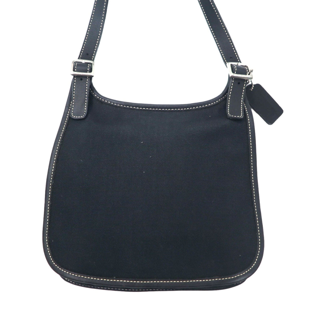COACH USA Old Coach Borsa a tracolla Crossbody Nera in Tela e Pelle 8114