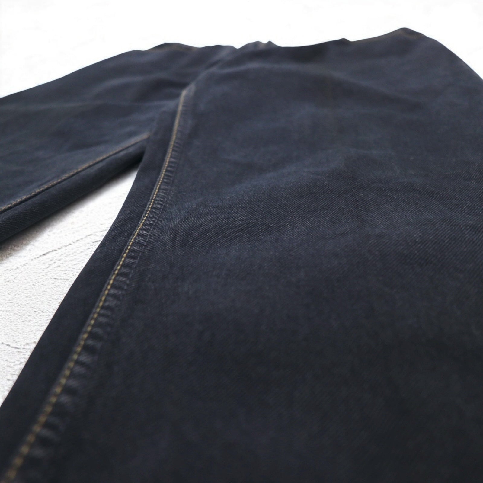Levi's Made in Italy anni '90 Orange Tab 412 modello Euro Jeans taglia L neri bottone patta toppa in pelle