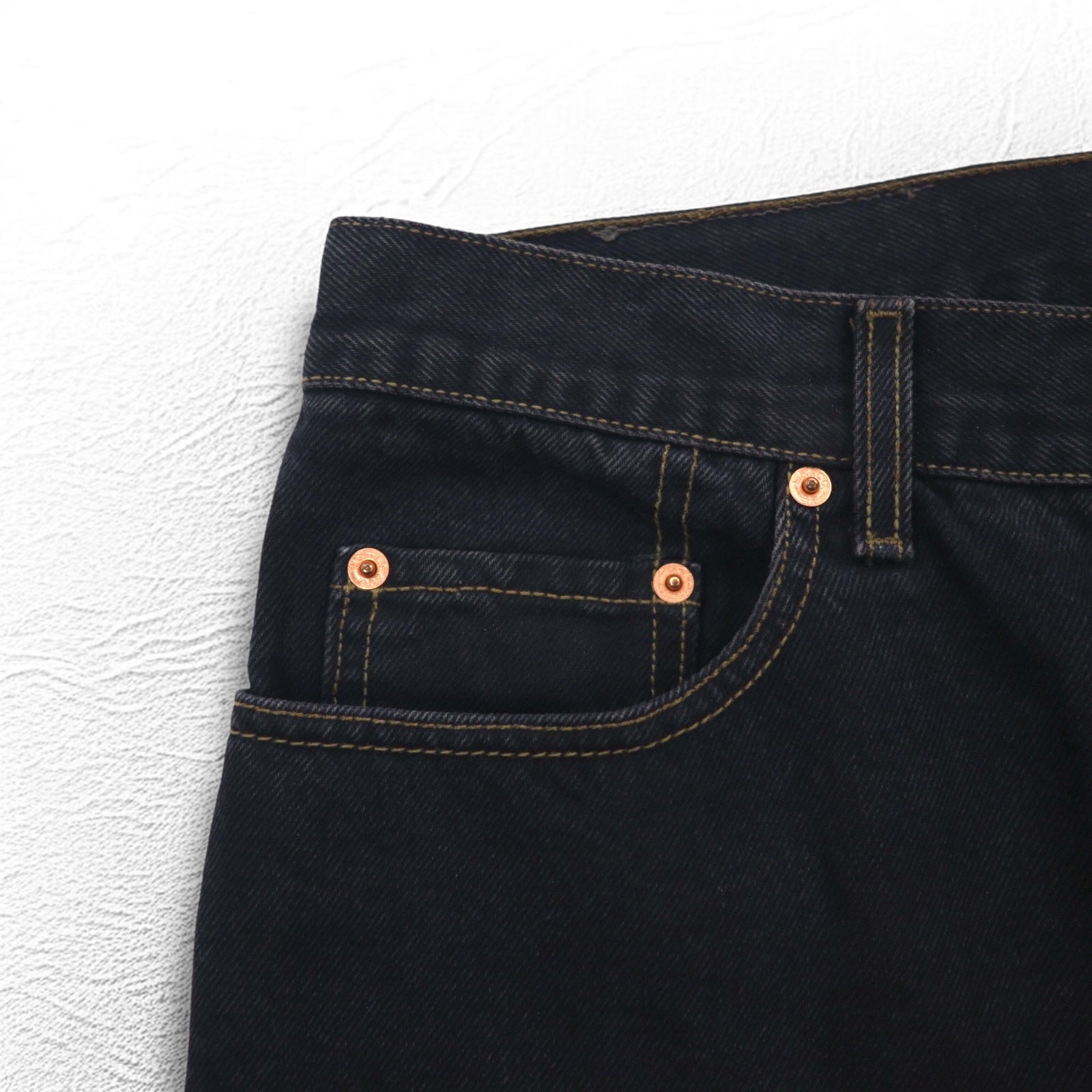 Levi's Made in Italy anni '90 Orange Tab 412 modello Euro Jeans taglia L neri bottone patta toppa in pelle