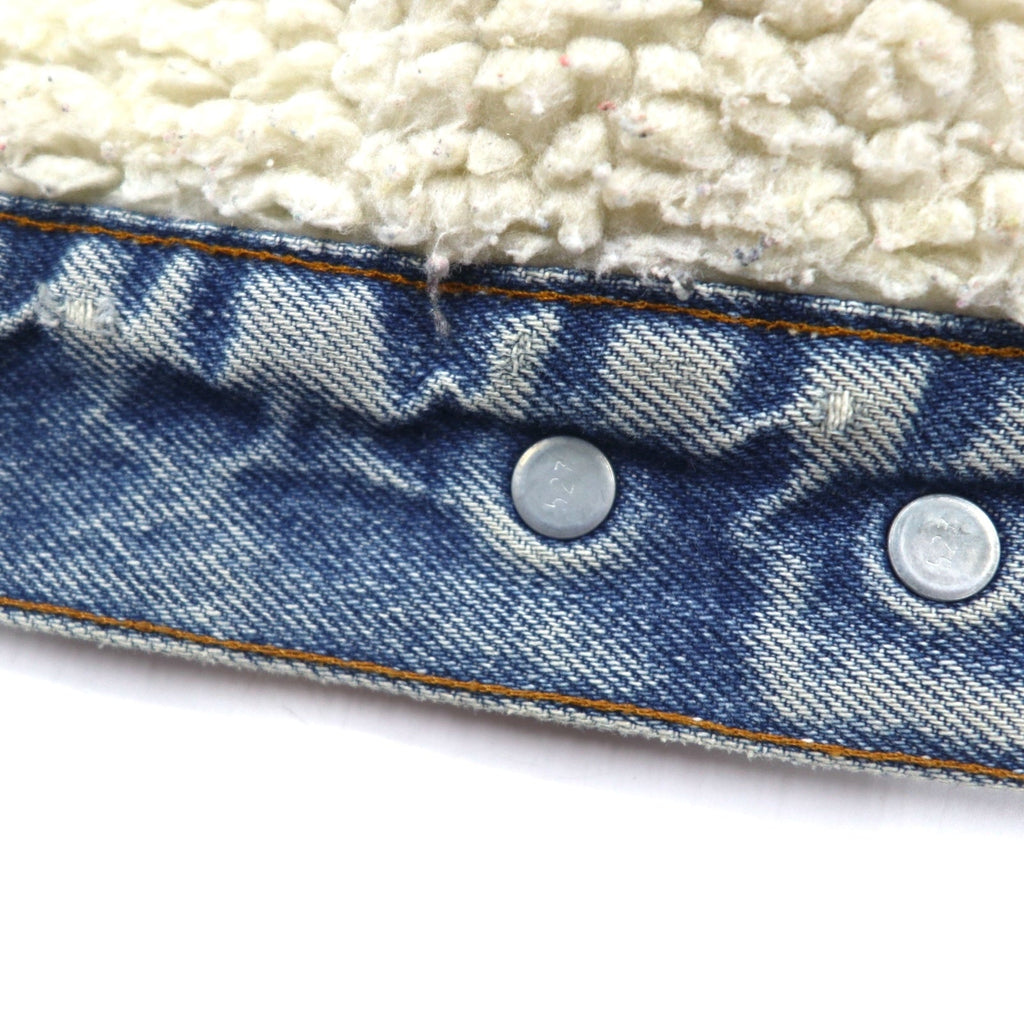 LEVI'S SAN FRANCISCO anni '80 USA Sherpa Trucker Giacca di Jeans con Fodera in Pile G Jean XS Blu Cotone 70608 0216