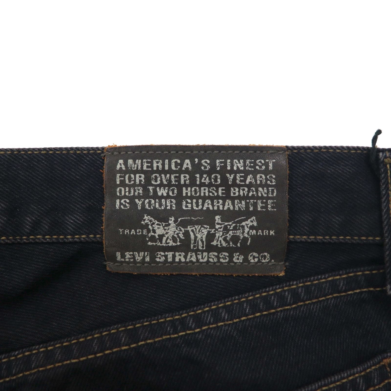 Levi's Made in Italy anni '90 Orange Tab 412 modello Euro Jeans taglia L neri bottone patta toppa in pelle
