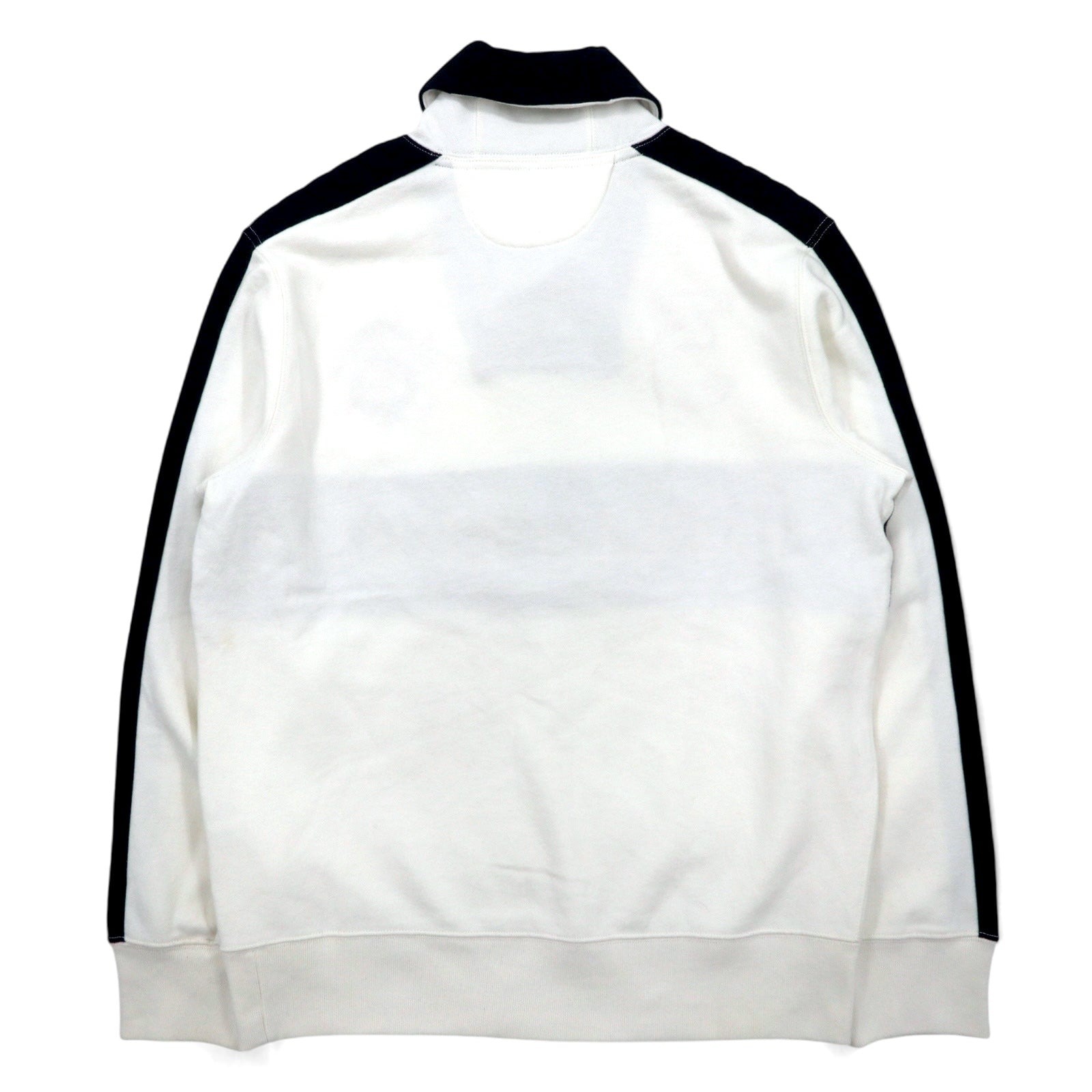 Polo by Ralph Lauren anni '90 Felpa girocollo con scialle L bianca in cotone Felpata Logo PRL CLUB ricamato