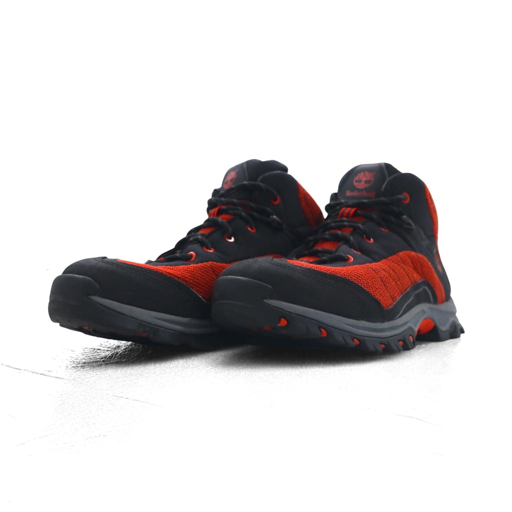 Timberland Scarponcini da trekking 26 cm Nero Rosso Impermeabile 9721 PIPER TRAIL Mid Leather and Fabric Waterproof