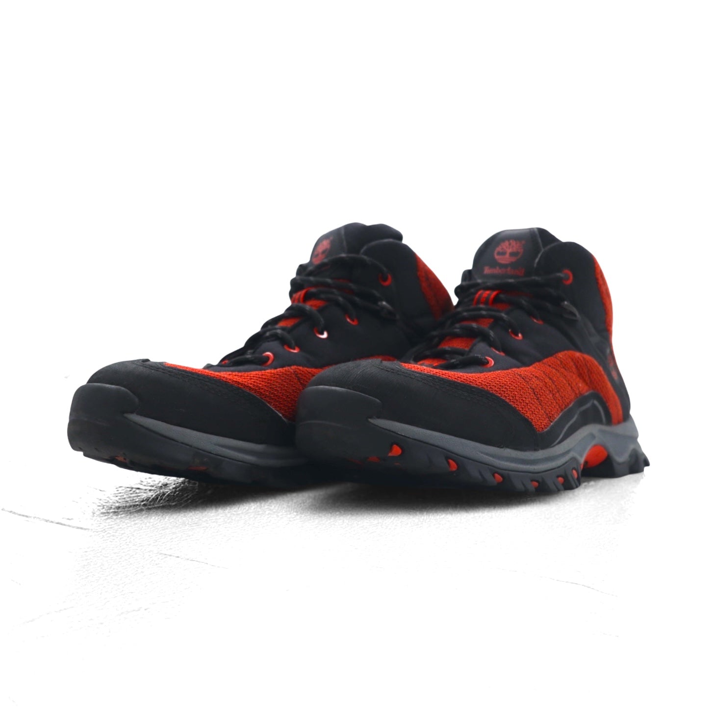 Timberland Scarponcini da trekking 26 cm Nero Rosso Impermeabile 9721 PIPER TRAIL Mid Leather and Fabric Waterproof